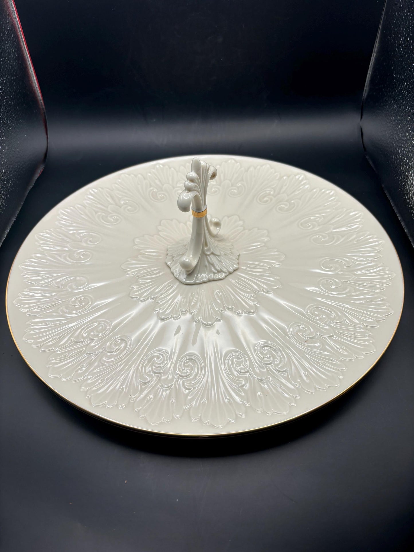 Vintage Lenox Porcelain Serving Tray Hors d'oeuvre Platter Lover Antiques and Vintage