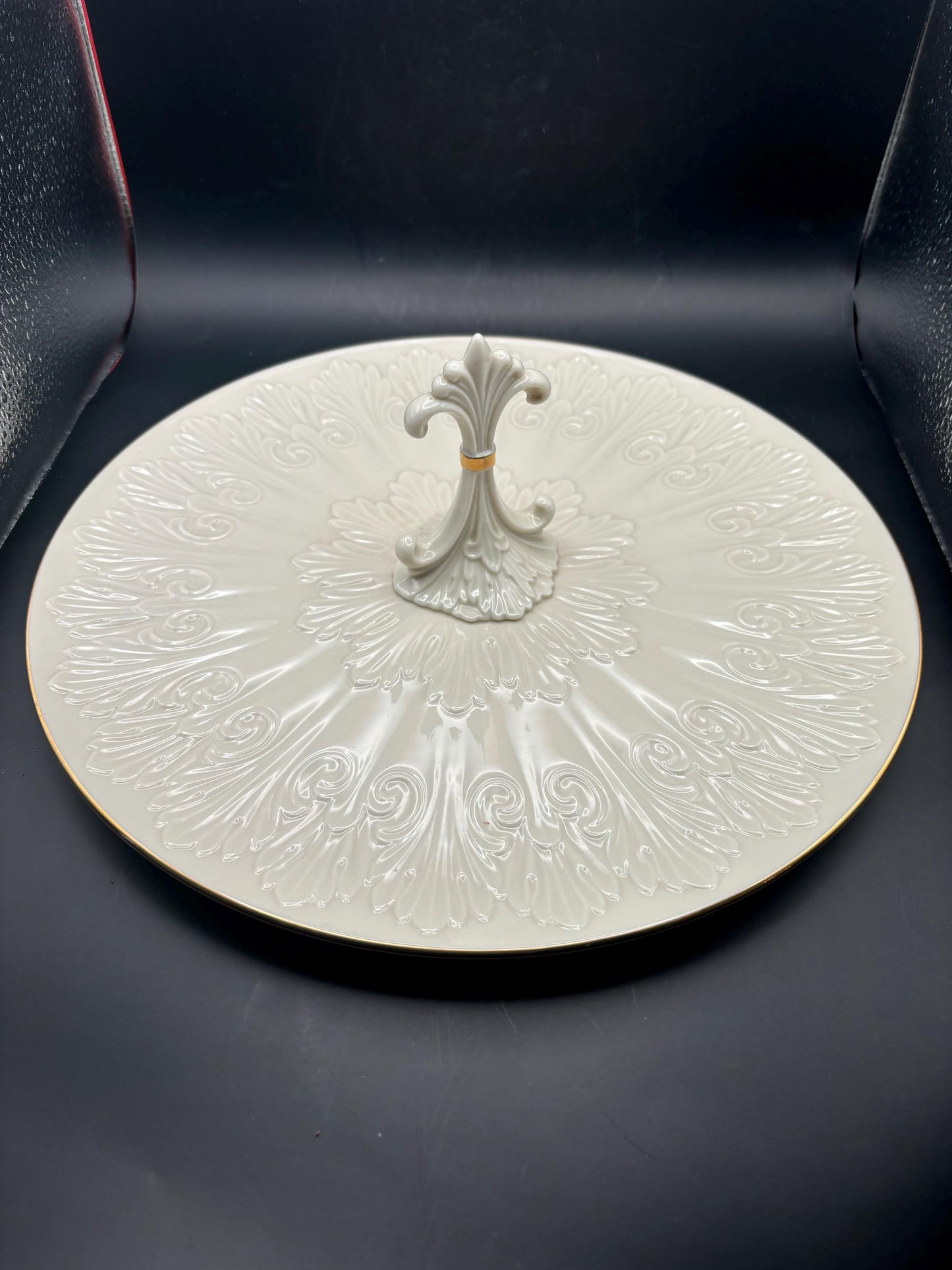 Vintage Lenox Porcelain Serving Tray Hors d'oeuvre Platter Lover Antiques and Vintage