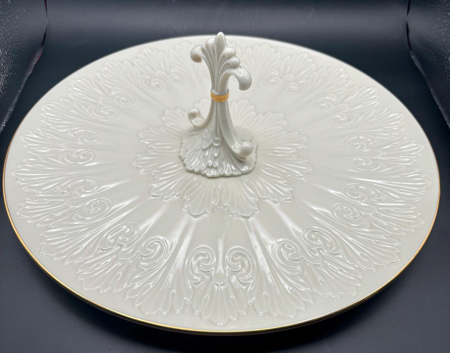 Vintage Lenox Porcelain Serving Tray Hors d'oeuvre Platter Lover Antiques and Vintage