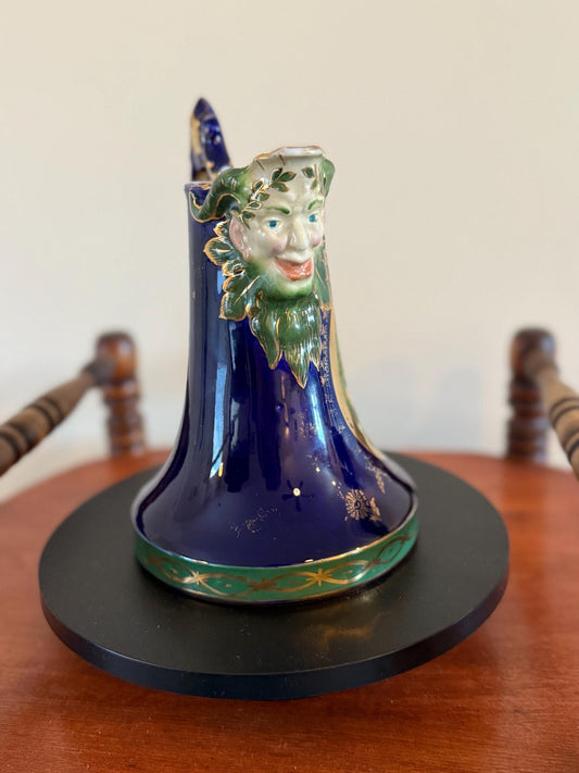 Antique Royal Vienna Carl Knoll Bacchus Face Pitcher Lover Antiques and Vintage