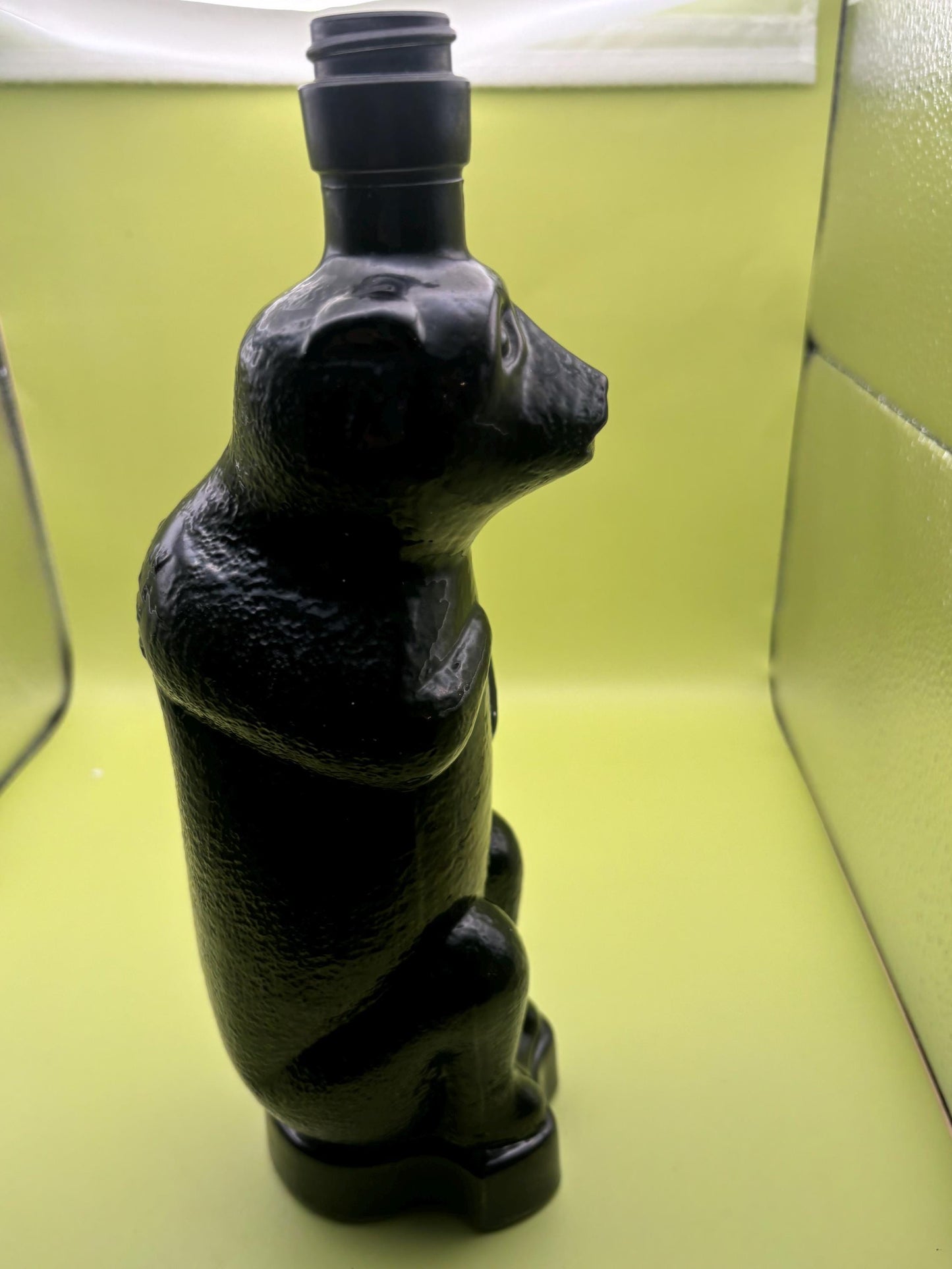 Vintage Smirnoff Kummel Black Bear Glass Decanter Lover Antiques and Vintage