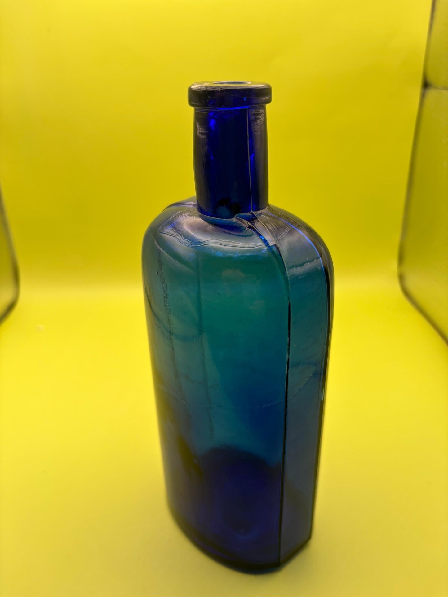 Vintage Cobalt Blue Bottle Blue Glass Fluted Jar Lover Antiques and Vintage
