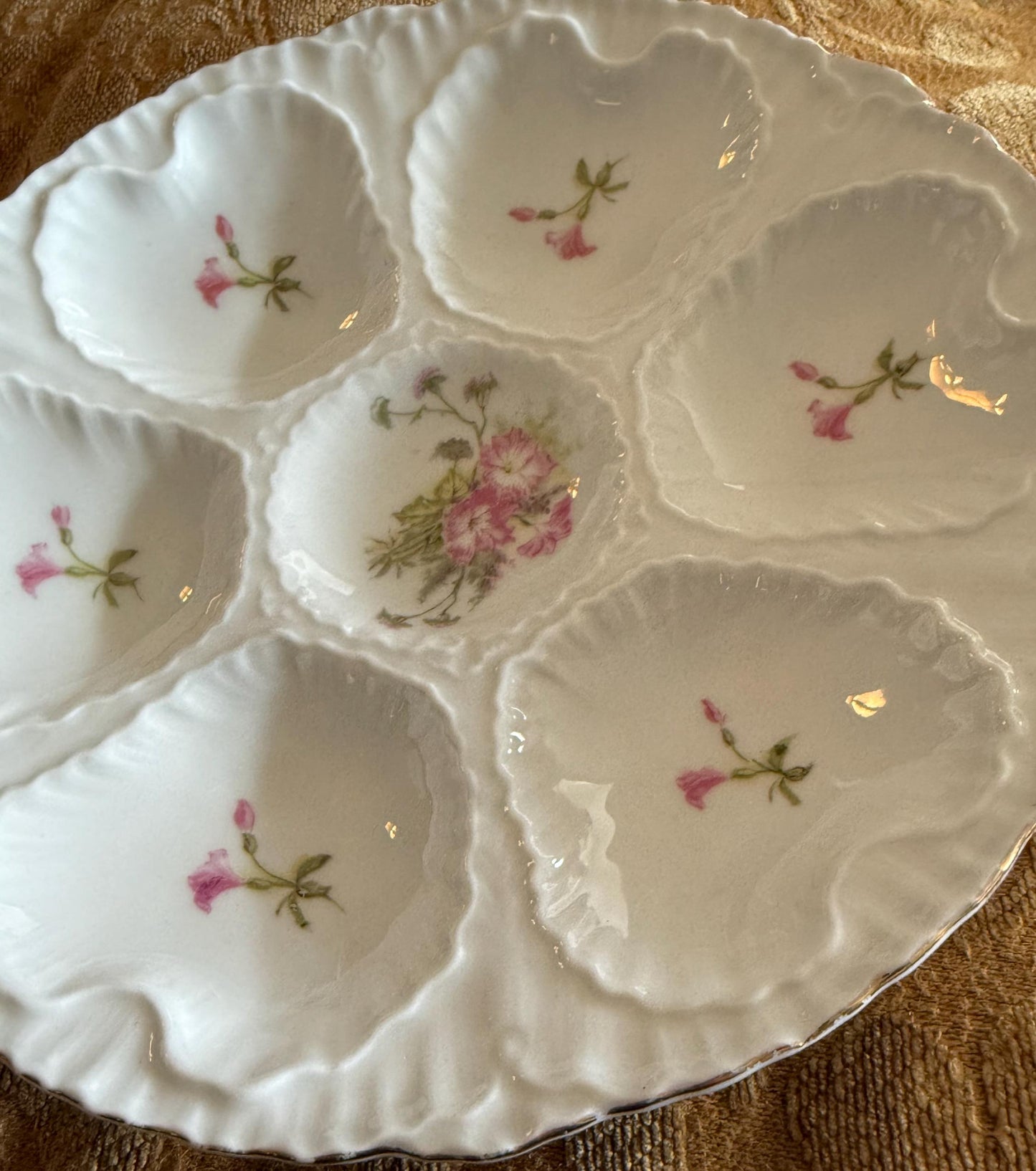 Vintage Lefton Compote Hand Painted Porcelain Capodimonte Style Roses Figurines Japanese Lover Antiques and Vintage