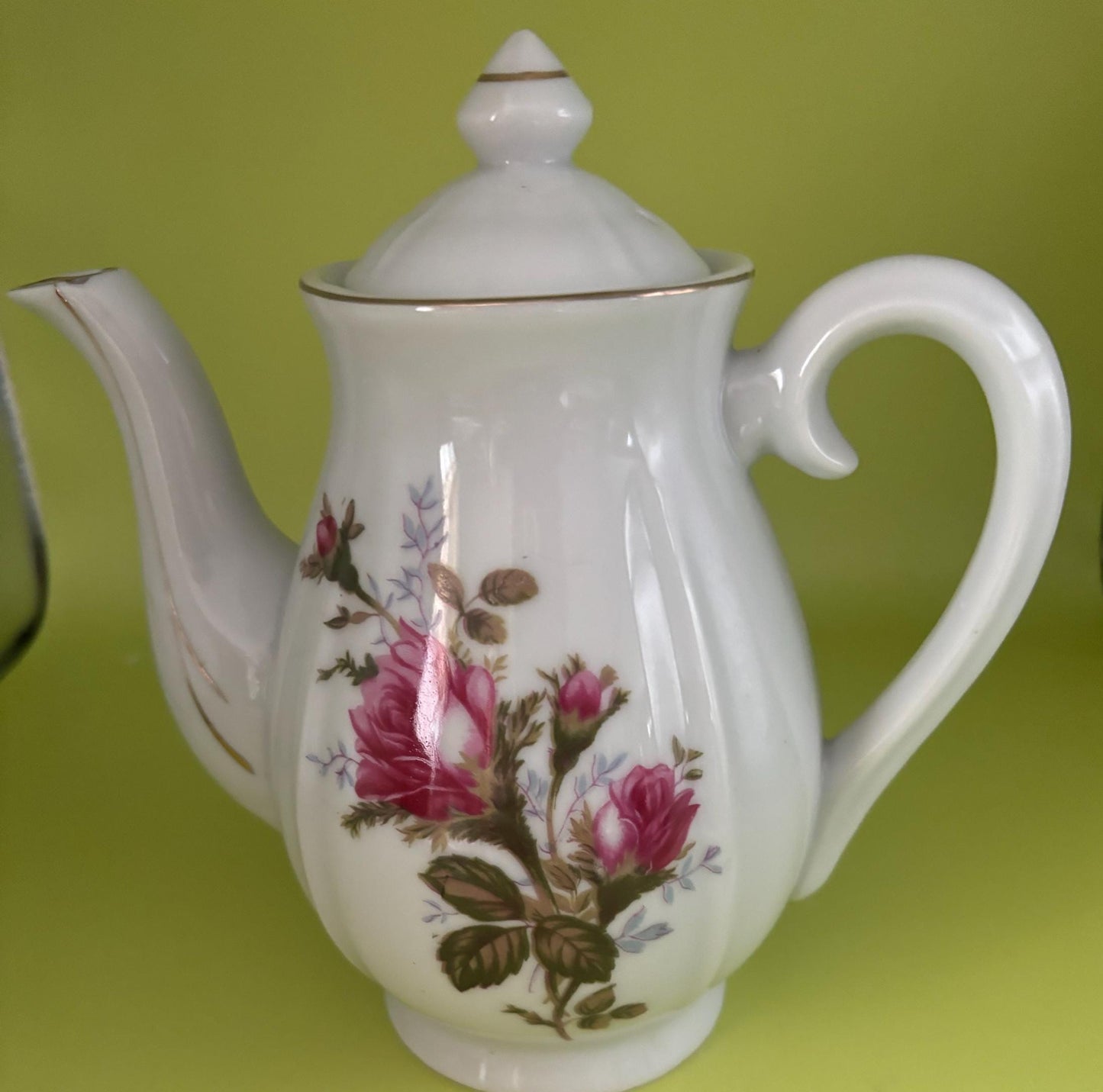 Vintage Tea Pot with Lid Roses Design China Lover Antiques and Vintage