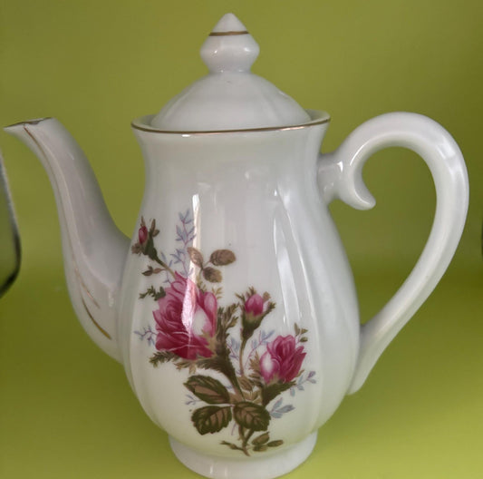 Vintage Tea Pot with Lid Roses Design China Lover Antiques and Vintage