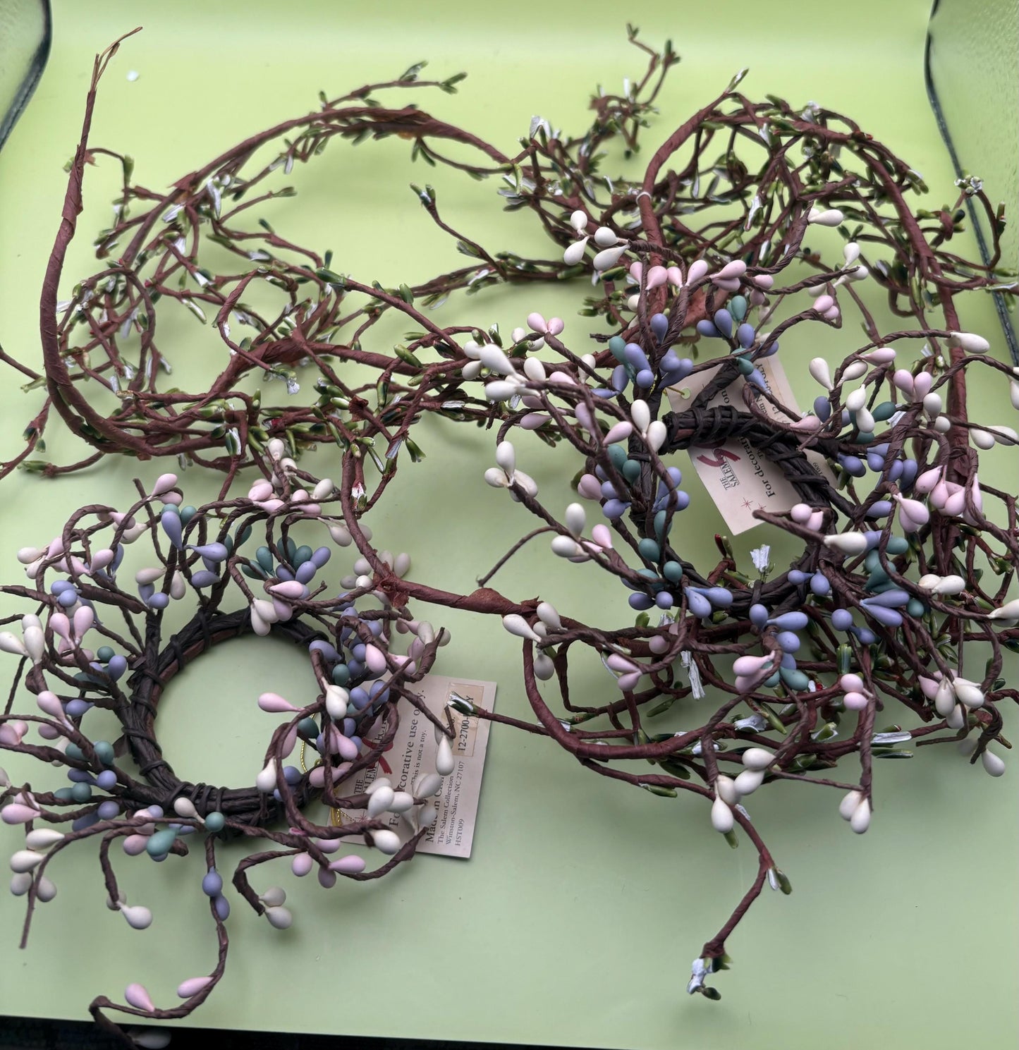 Collection of Bud Berry Wreaths and Twigs Lover Antiques and Vintage