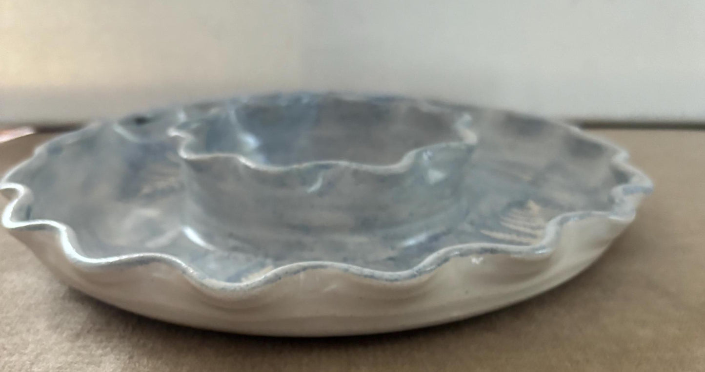 Antique Crystal Glass Footed Cup Inverted Fan Eggs Cup Flint Glass Company 1850’s Lover Antiques and Vintage