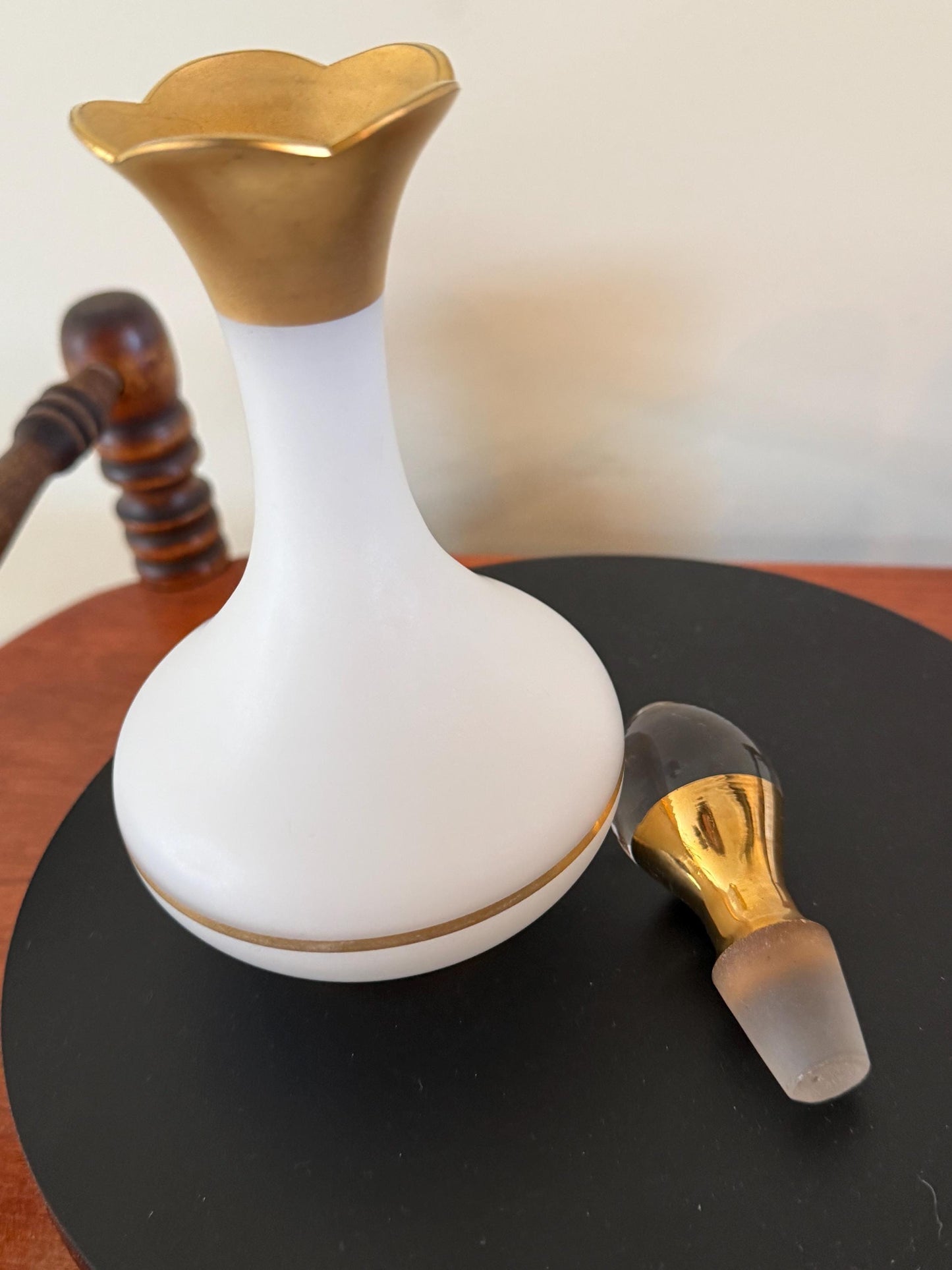 Vintage Habanita Molinard Eau de Toilette Miniature 1.1 Fluid Ounces, Lalique Bottle with Silver Cap, Lover Antiques and Vintage