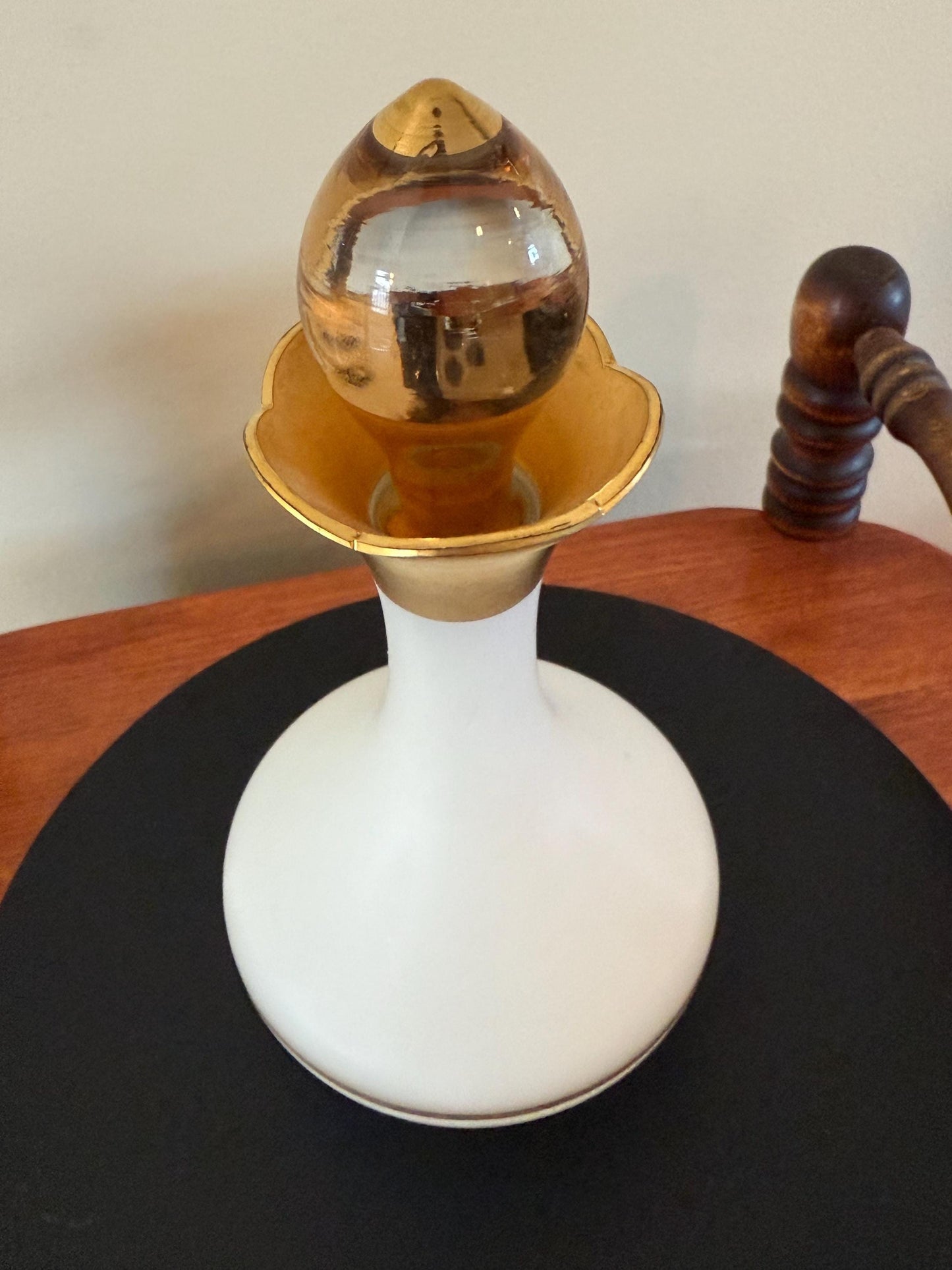 Vintage Habanita Molinard Eau de Toilette Miniature 1.1 Fluid Ounces, Lalique Bottle with Silver Cap, Lover Antiques and Vintage
