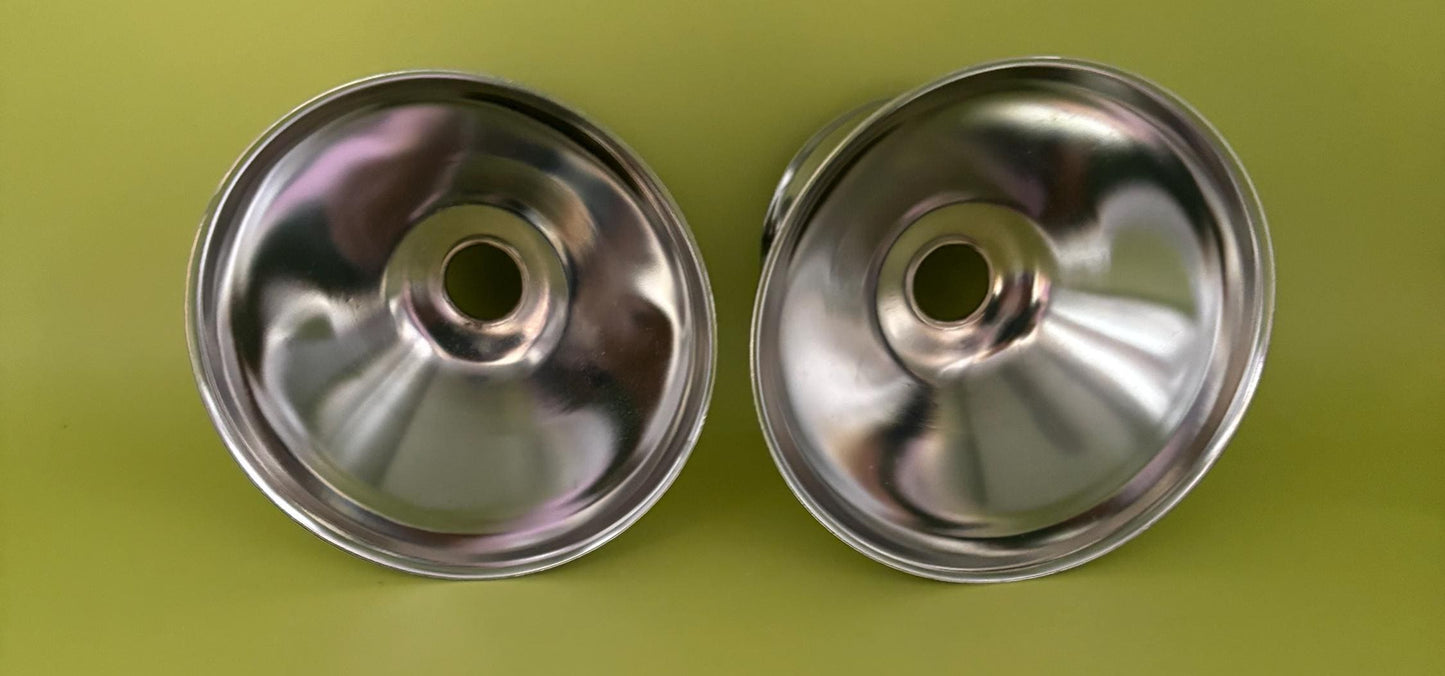 Vintage Pair of Silver Tone Candle Holders Lover Antiques and Vintage