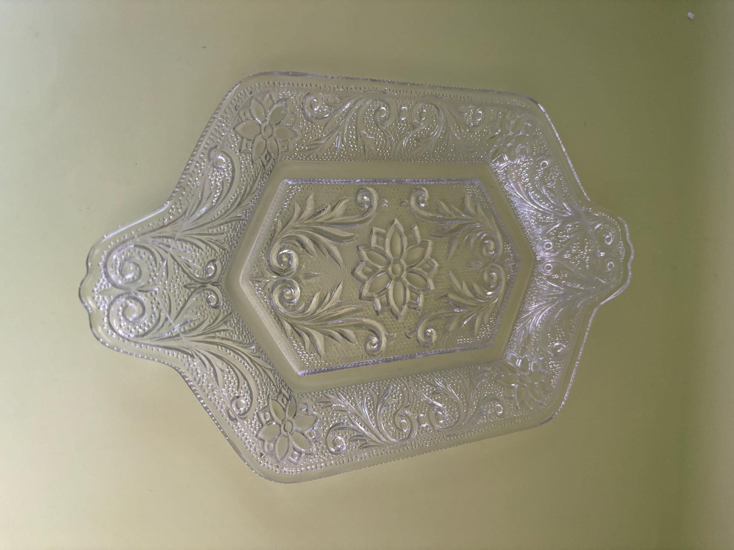 Vintage Imperial Glass Handle Pastry Tray Hors d'oeuvres Lover Antiques and Vintage