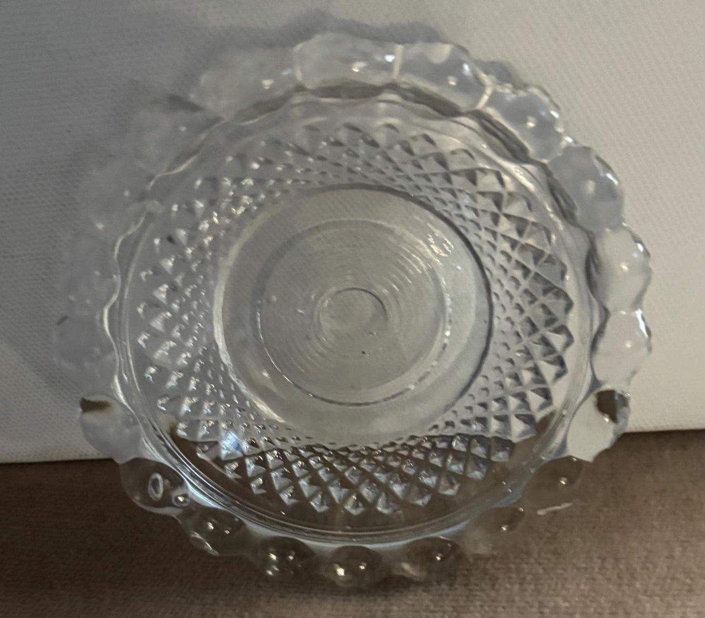 Antique Flint Beaded Glass Plate Lover Antiques and Vintage
