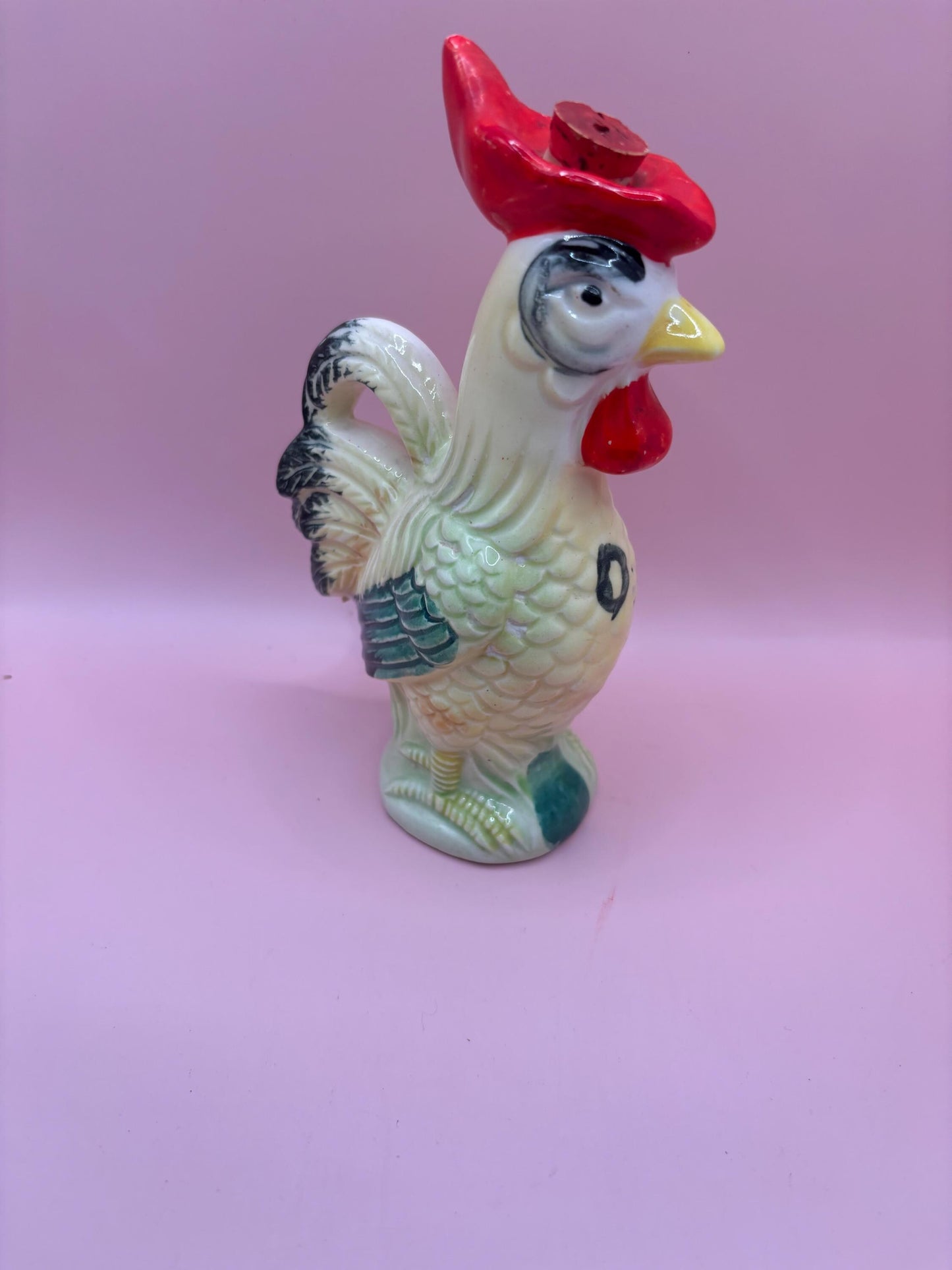 Vintage Rooster Ceramic Oil Dispenser Rooster Decanter Lover Antiques and Vintage