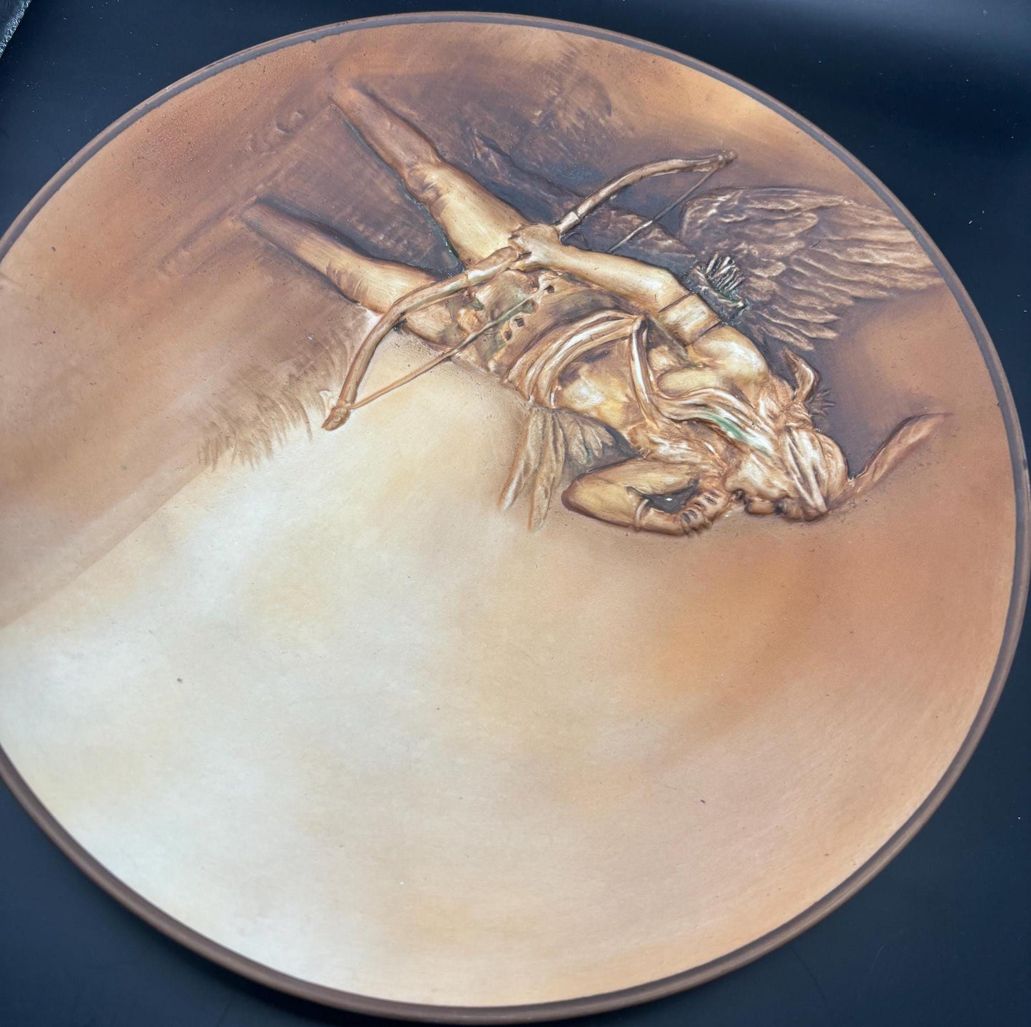Antique NC Wyeth The Hunter Nippon Indian Plate 1906 Hand Painted Wall Hanging Lover Antiques and Vintage