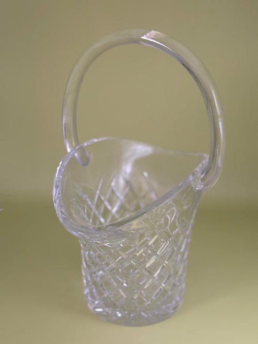 Lead Crystal Marquis Waterford Godinger Bride Bridal Flower Basket Diamond Quilt Pattern Lover Antiques and Vintage
