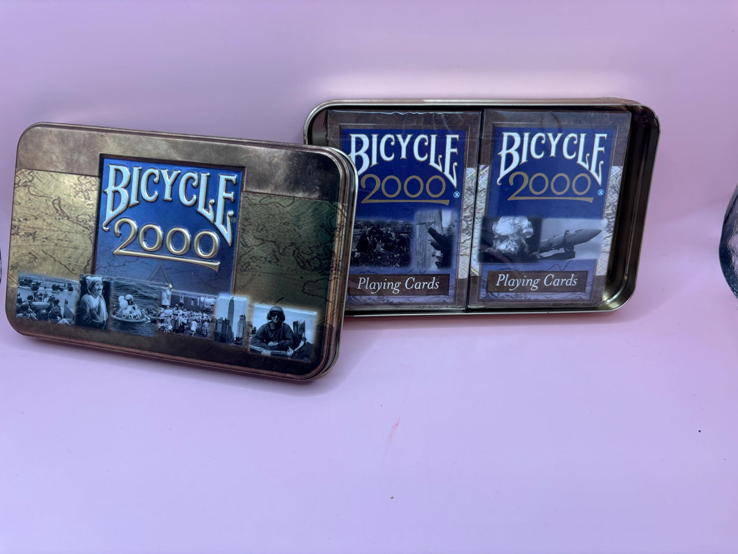 Vintage Bicycle 2000 Millenium Tin & 2 Decks Cards Lover Antiques and Vintage