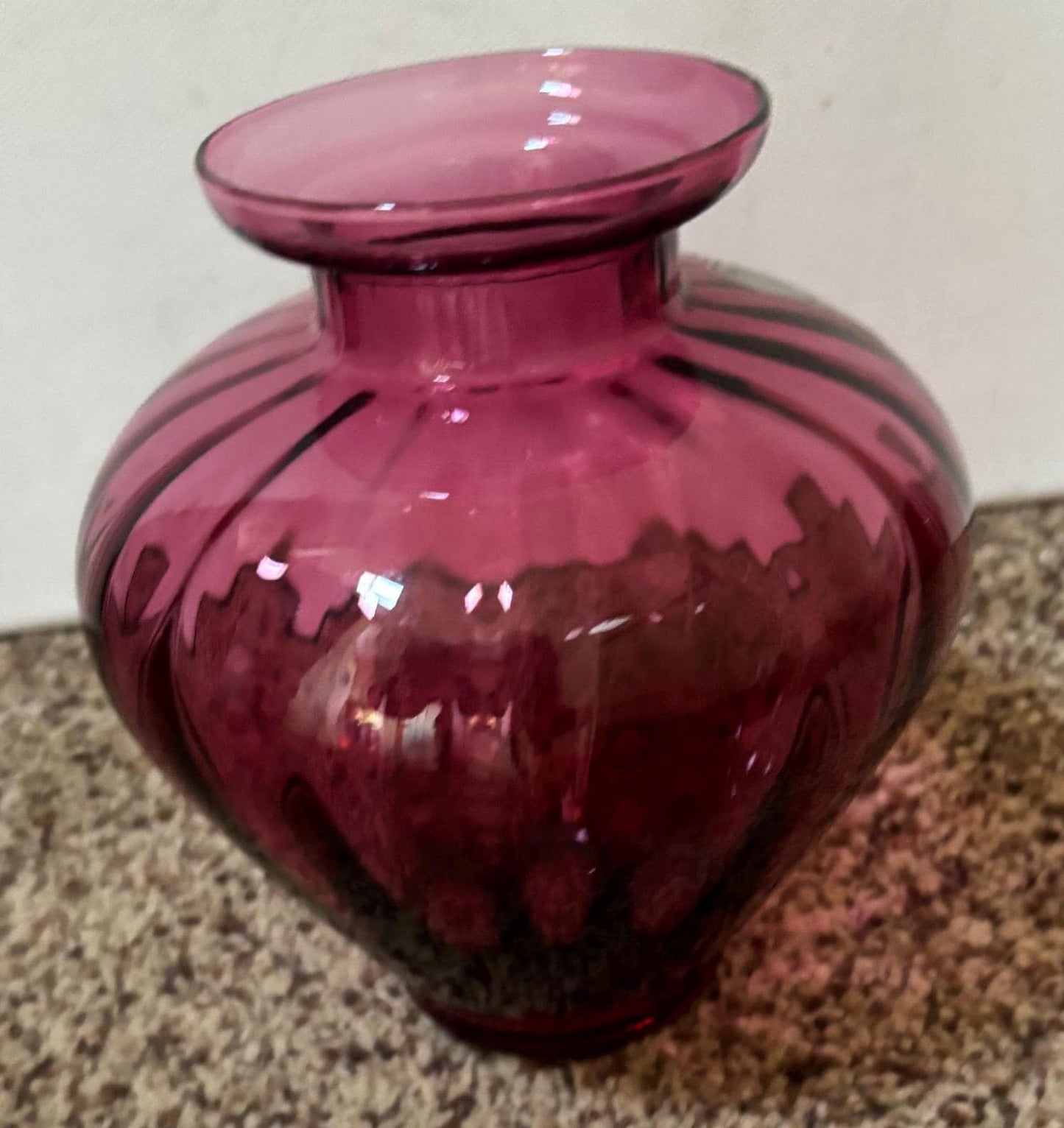Vintage Pilgrim Cranberry Glass Vase Pink Glass Pink Rose Vase Art Glass Pilgrim Glass Fenton Glass Art Lover Antiques and Vintage
