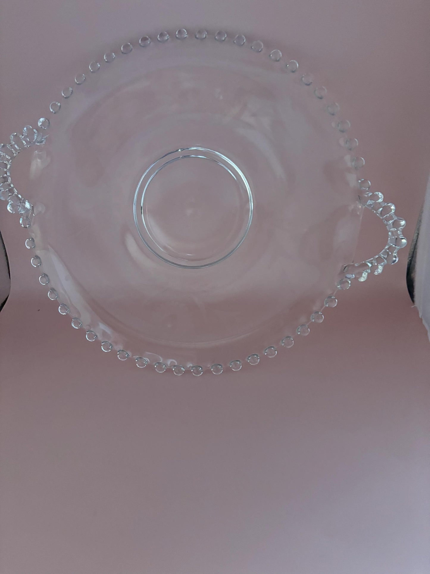 Vintage Starburst Glass Plate Crystal Clear Fancy Plates Lover Antiques and Vintage