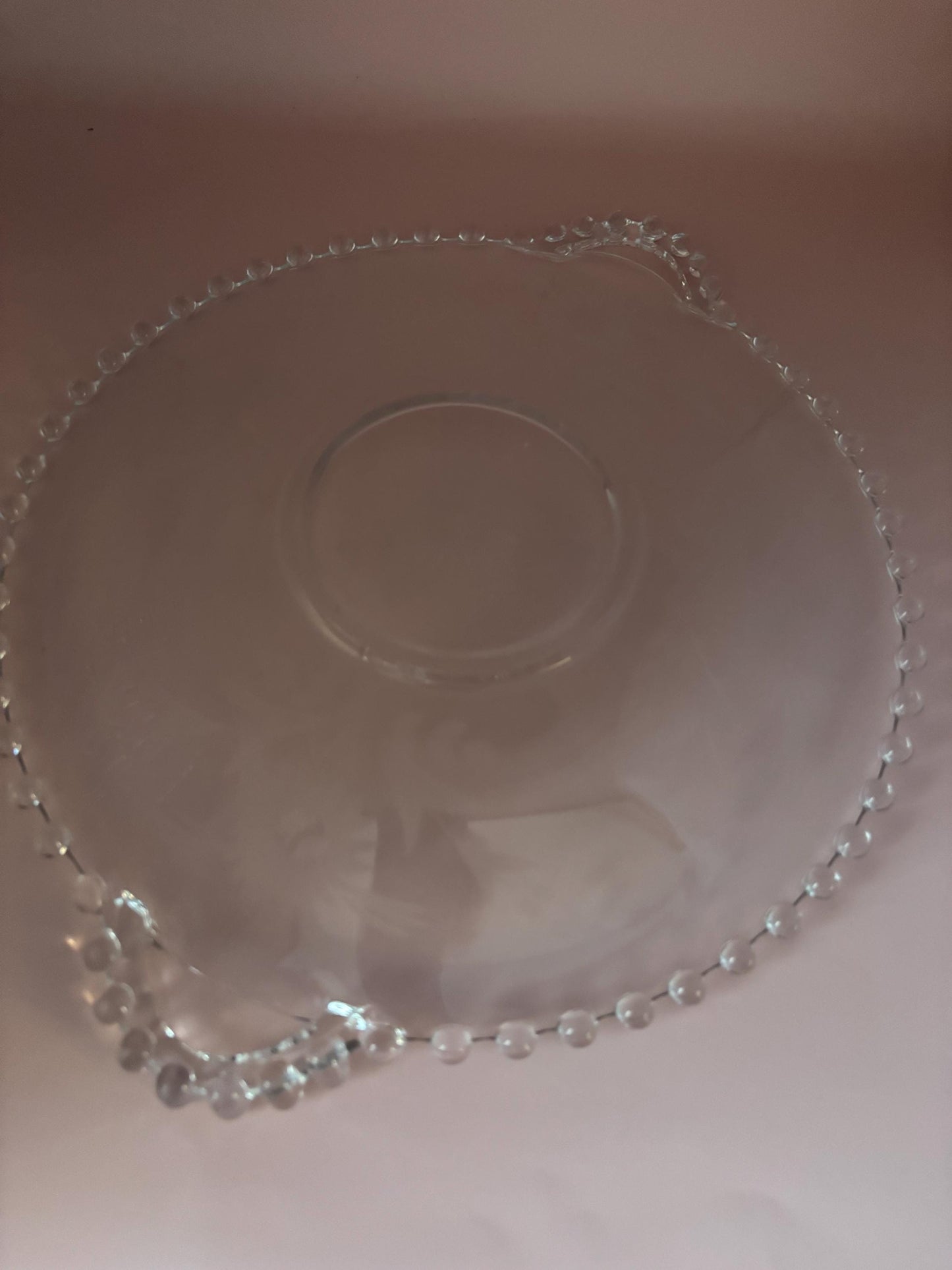 Vintage Starburst Glass Plate Crystal Clear Fancy Plates Lover Antiques and Vintage