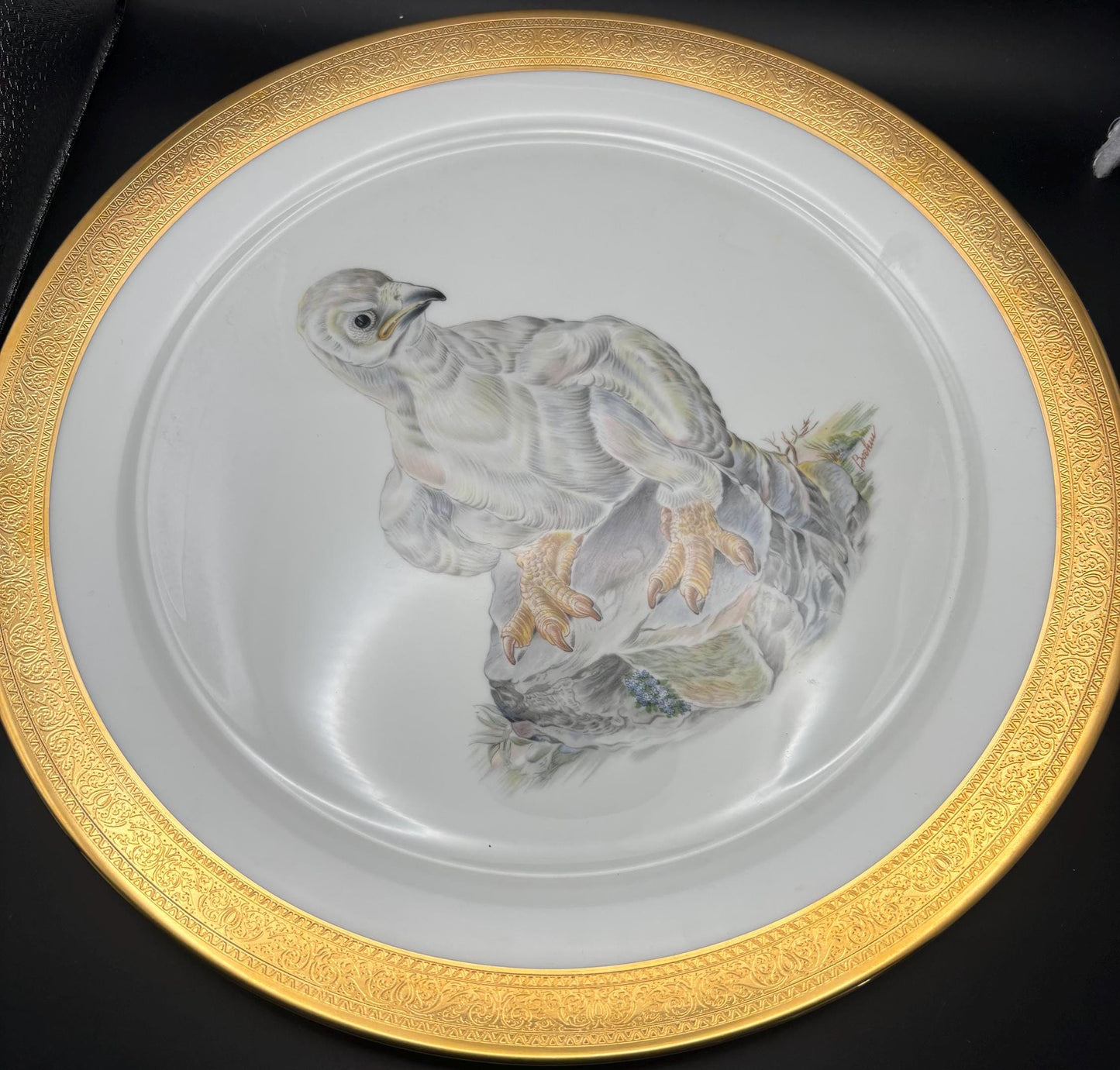 Vintage Young America Bald Eagle by Edward Marshall Boehm 1973 Porcelain with Gold Edge Plate Lover Antiques and Vintage