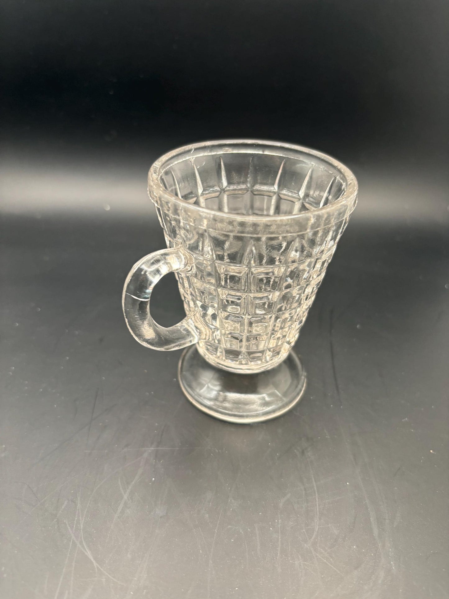 Antique EAPG Footed Glass Mug Cup Lover Antiques and Vintage