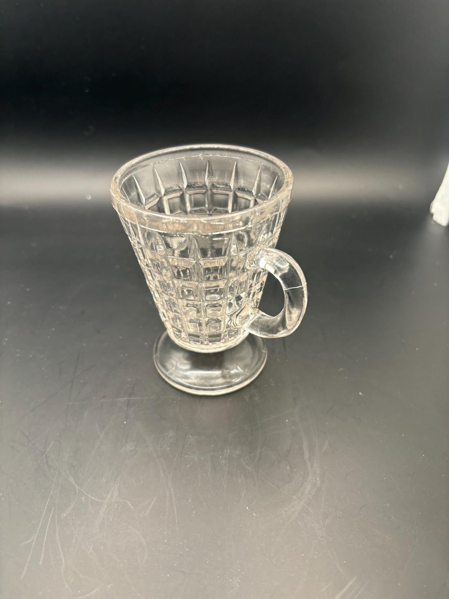 Antique EAPG Footed Glass Mug Cup Lover Antiques and Vintage