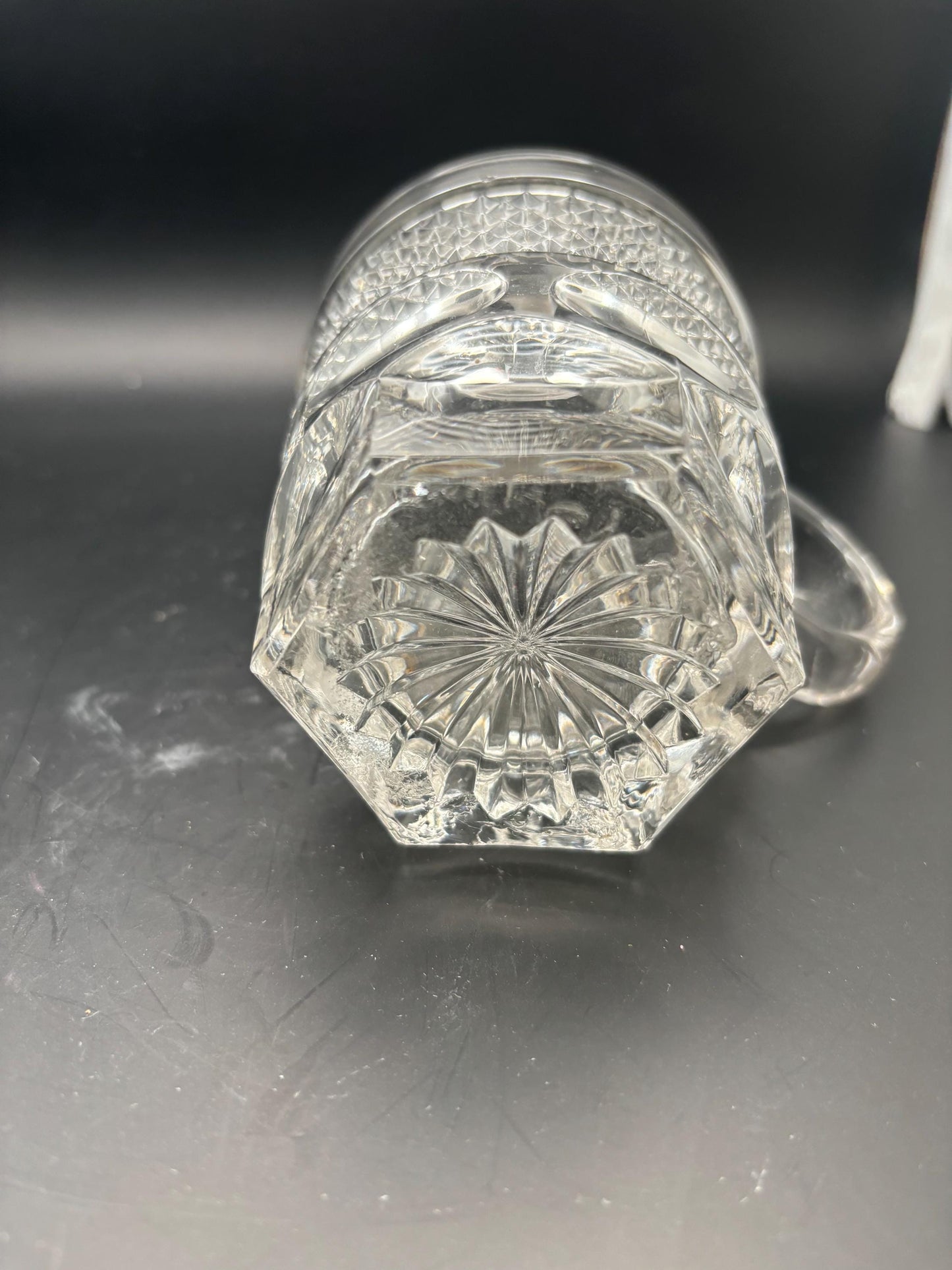 Antique Crystal Glass Footed Cup Inverted Fan Eggs Cup Flint Glass Company 1850’s Lover Antiques and Vintage