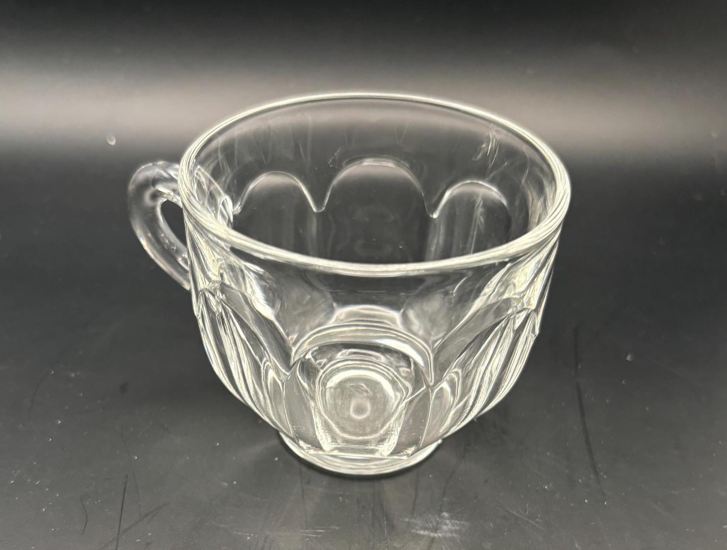 Antique Heisey Glass Mug Cup with Handle Crystal Glass Cup Lover Antiques and Vintage