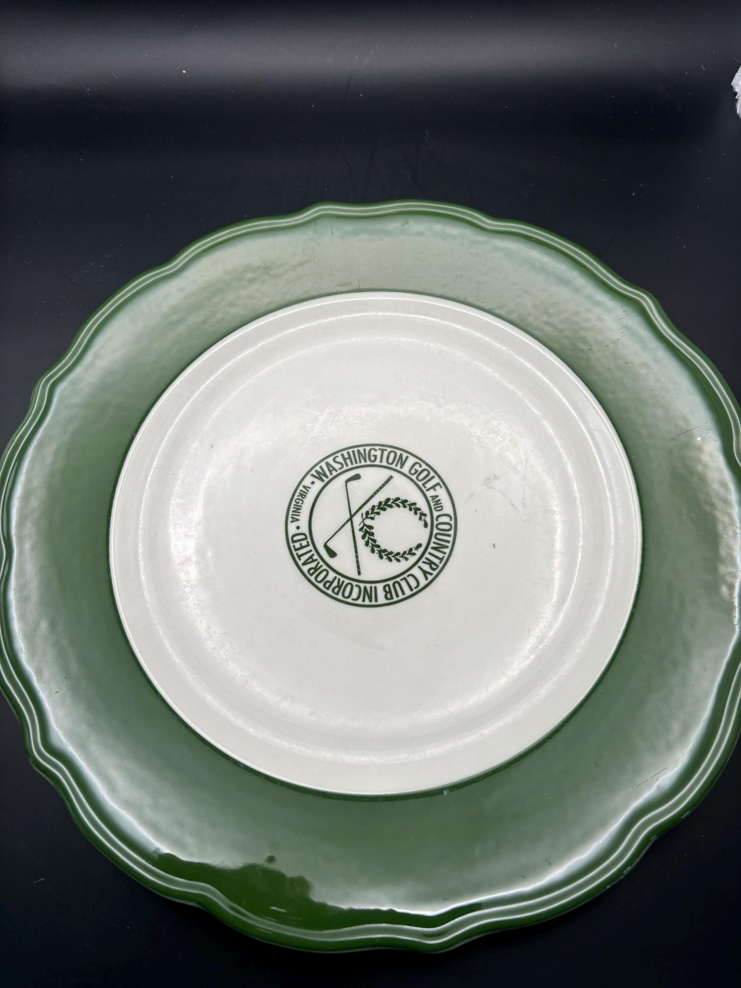 Vintage Washington Golf and Country Club Plate Virginia Green Large Plate Syracuse China Lover Antiques and Vintage