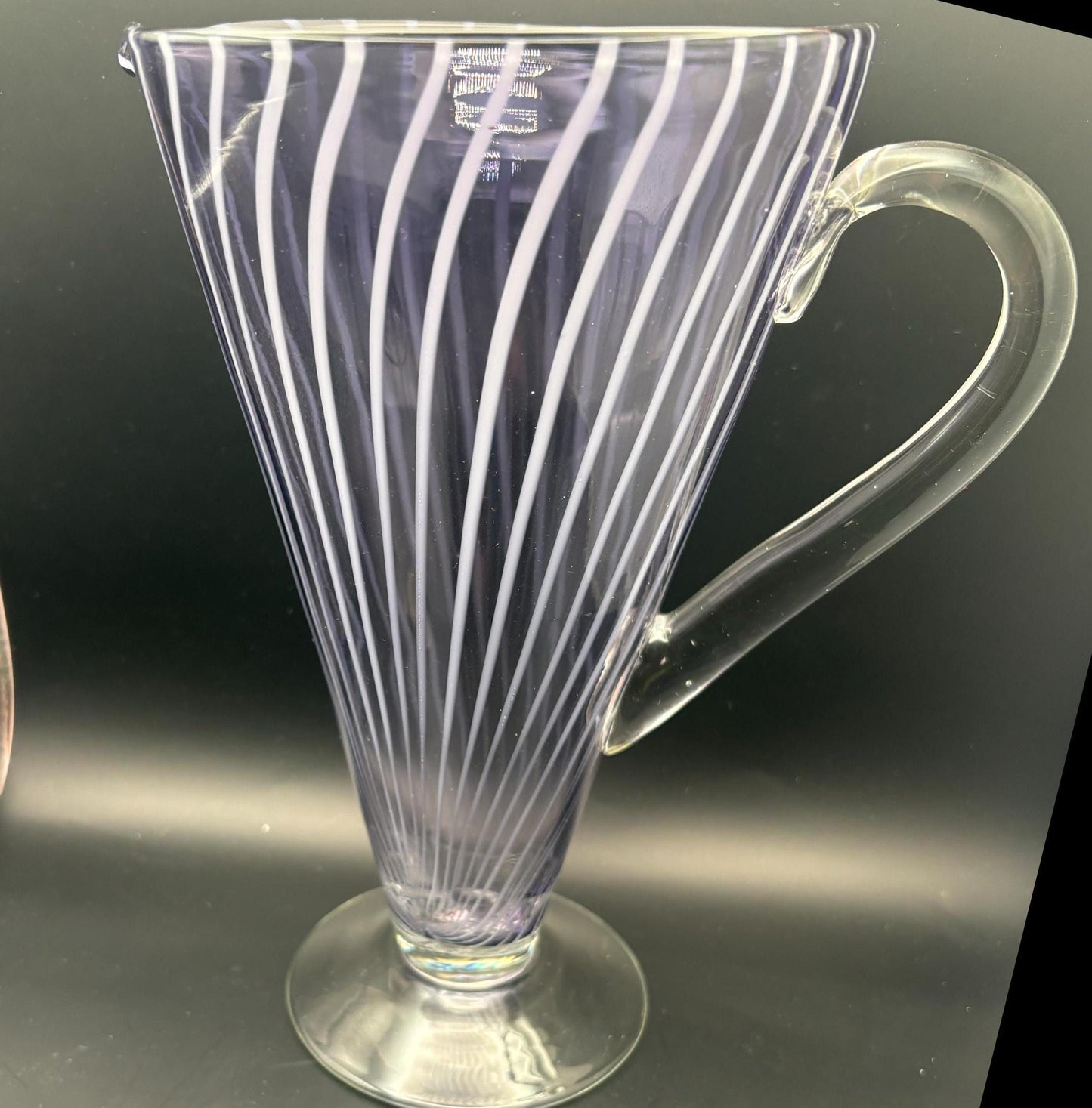Vintage Phoenix Glass Victorian Alexandrite Pitcher Cut Crystal Glass Pitcher Lover Antiques and Vintage