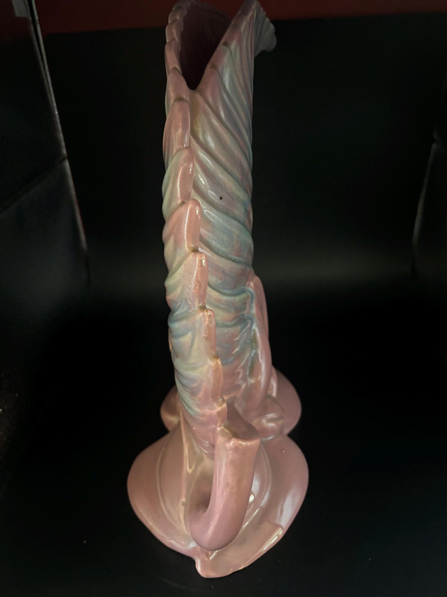 Vintage Royal Haeger Fern Leaf Vase Mauve Agate Art Pottery Art Deco Potteries Lover Antiques and Vintage