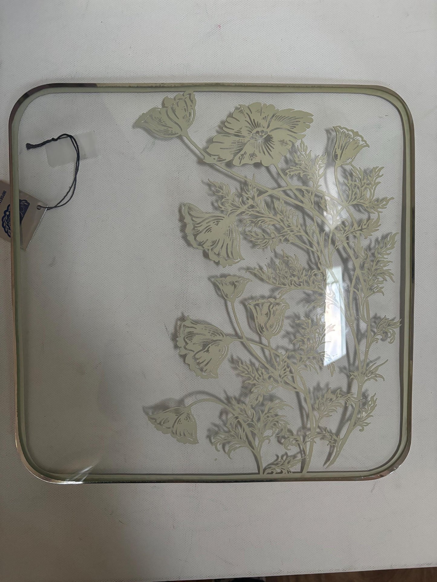 Vintage Silver on Crystal Large Serving Plate Platter By Silver City Lover Antiques and Vintage