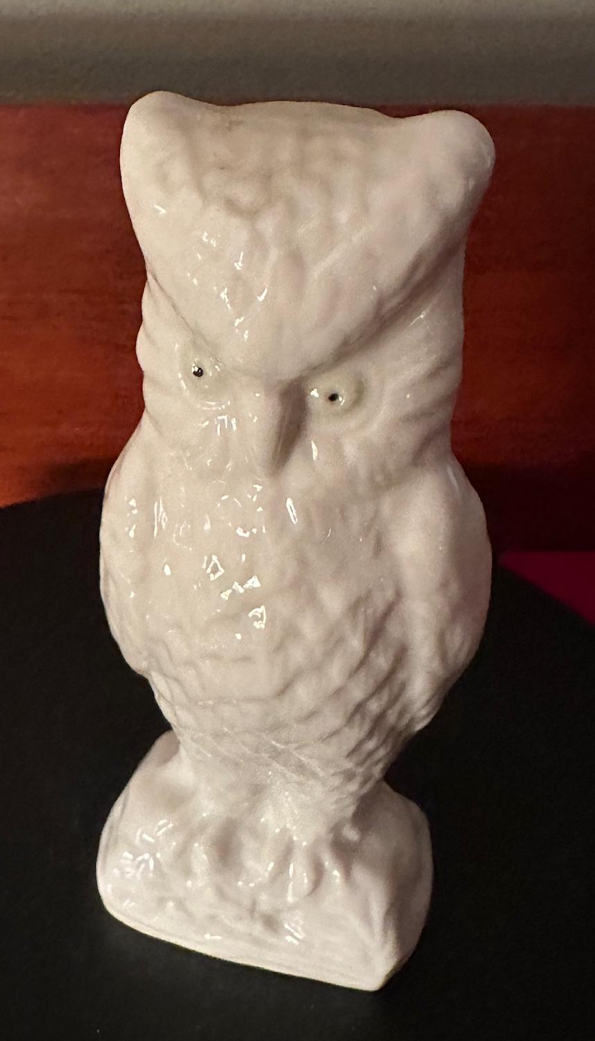 Vintage Belleek Ireland Owl, Porcelain Owl, Belleek Porcelain Owl, Lover Antiques and Vintage