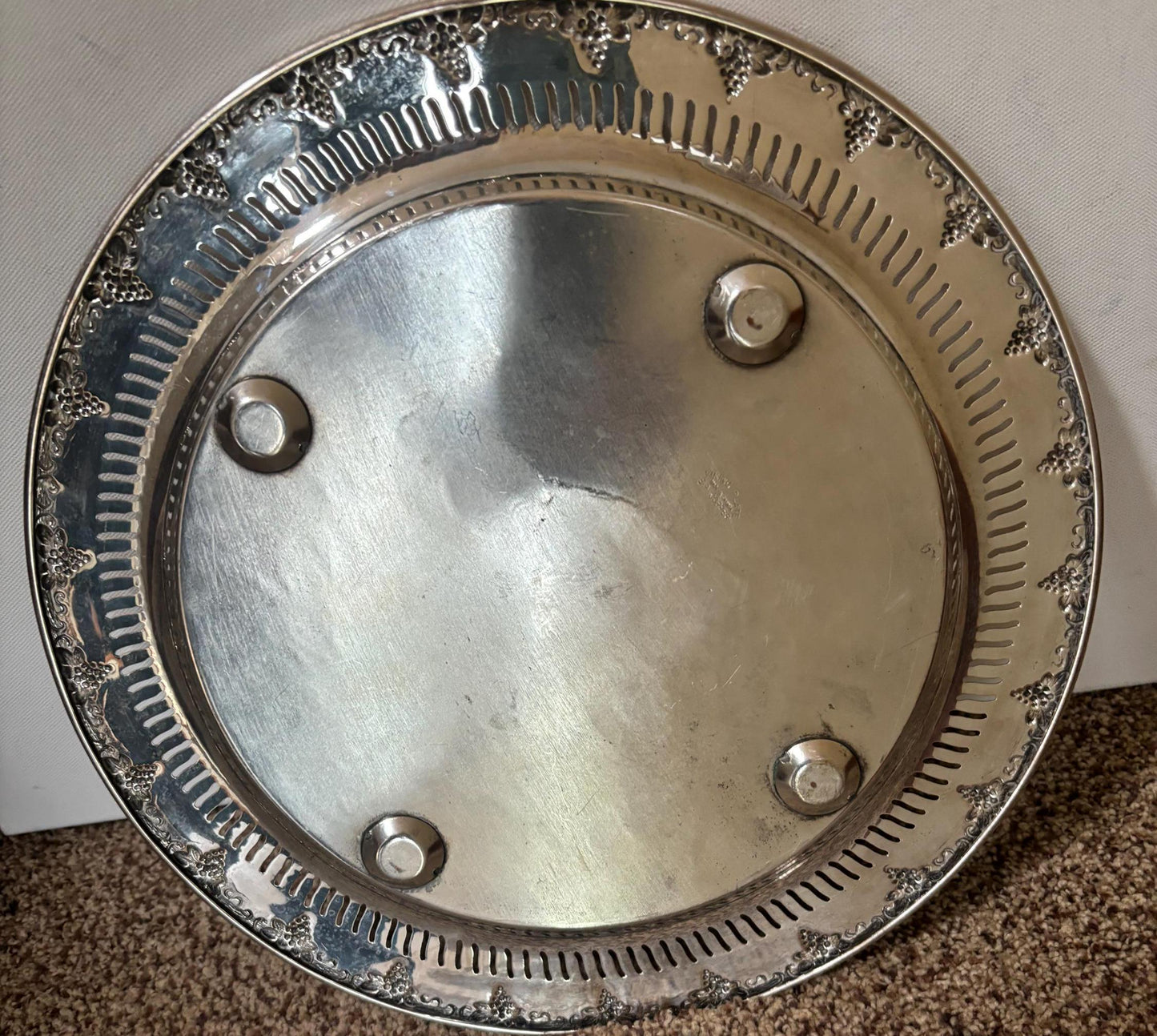 Antique Viking Silver on Copper Large Platter Made in Canada Lover Antiques and Vintage