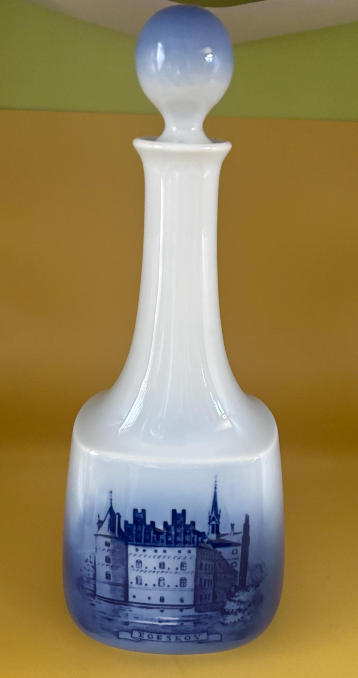 Vintage Royal Copenhagen Porcelain Blue Decanter with Stopper Number 188H Lover Antiques and Vintage