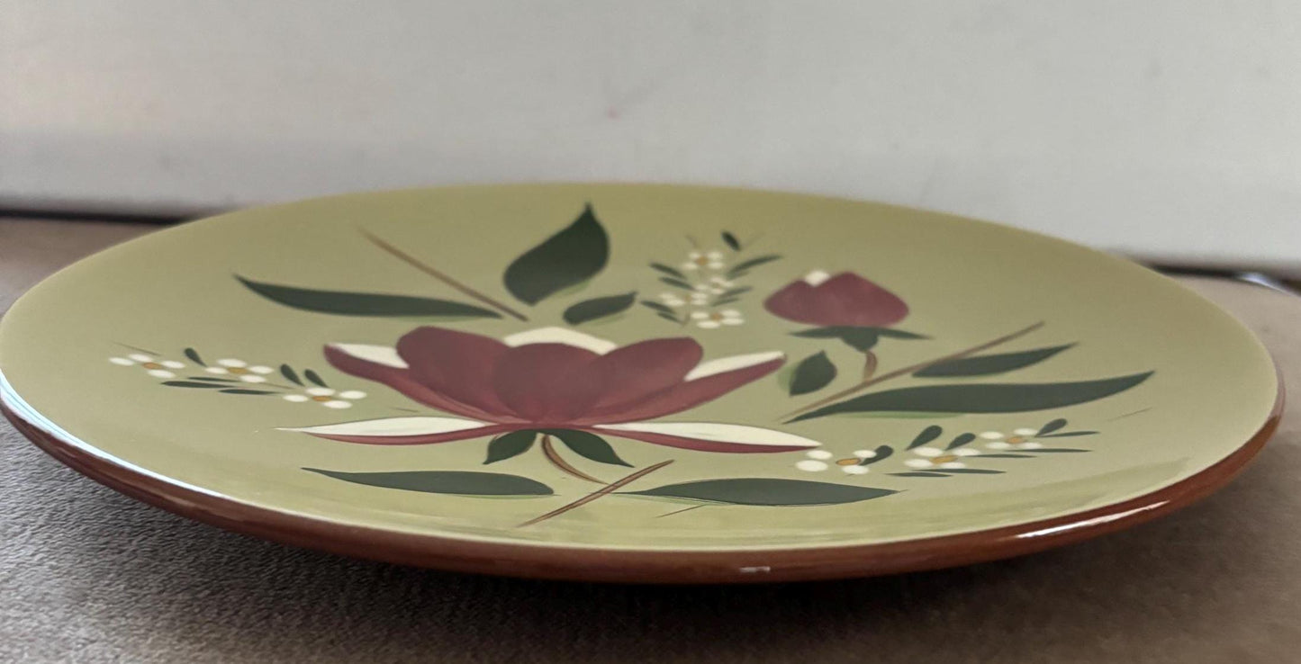 Stangl Pottery Plate Flowers Design Potteries from Trenton, NJ Hand Painted Large Pretty Plate Lover Antiques Vintage
