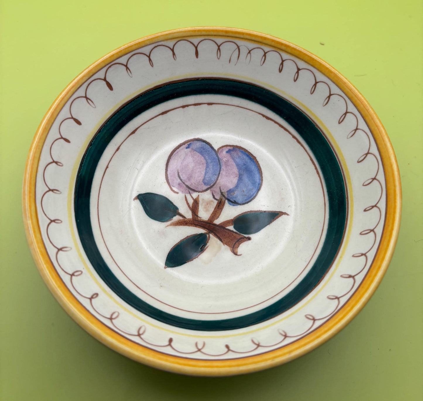 Stangl Pottery Bowl Fruit Design Potteries from Trenton, NJ Hand Painted Bowl Lover Antiques Vintage