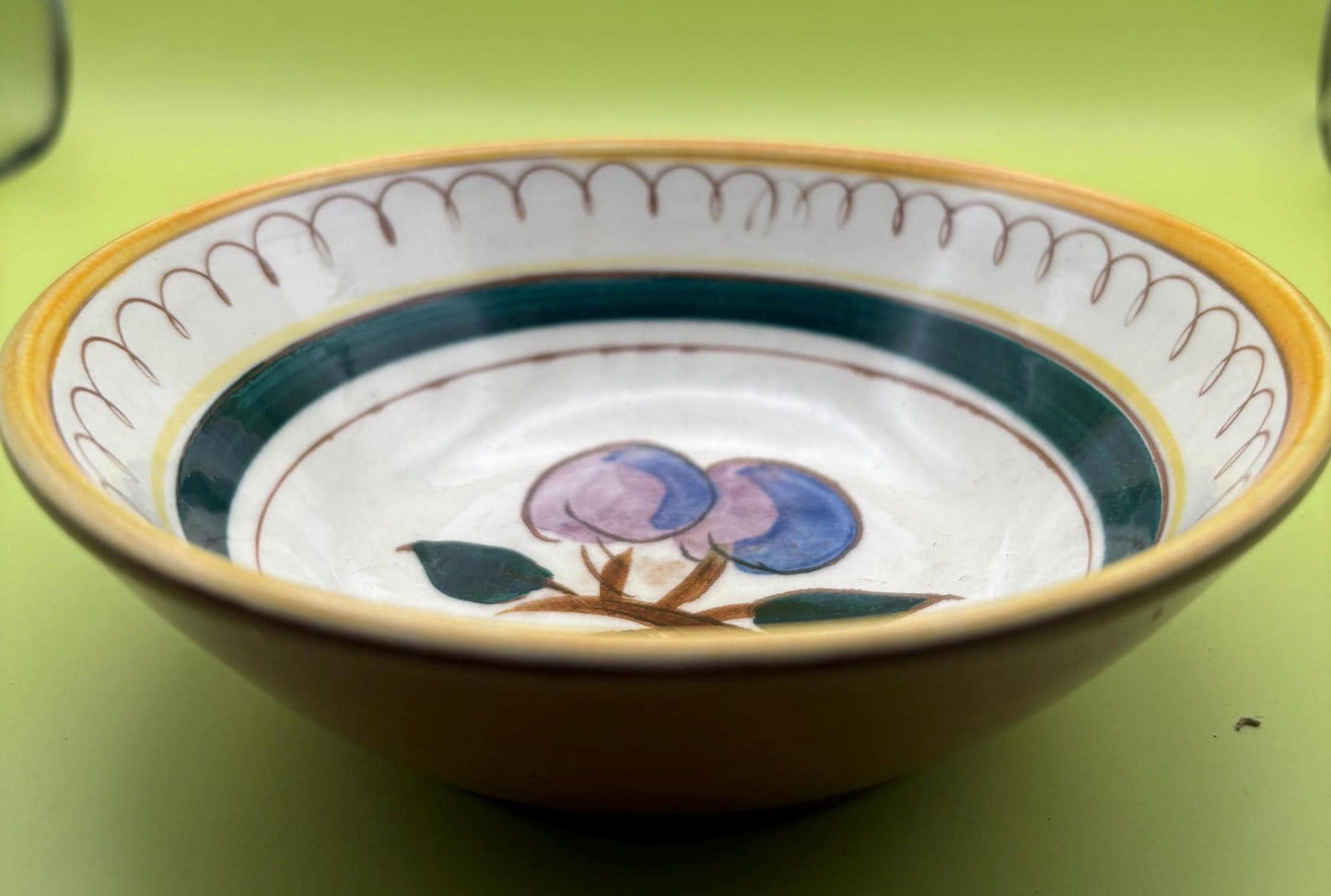 Stangl Pottery Bowl Fruit Design Potteries from Trenton, NJ Hand Painted Bowl Lover Antiques Vintage