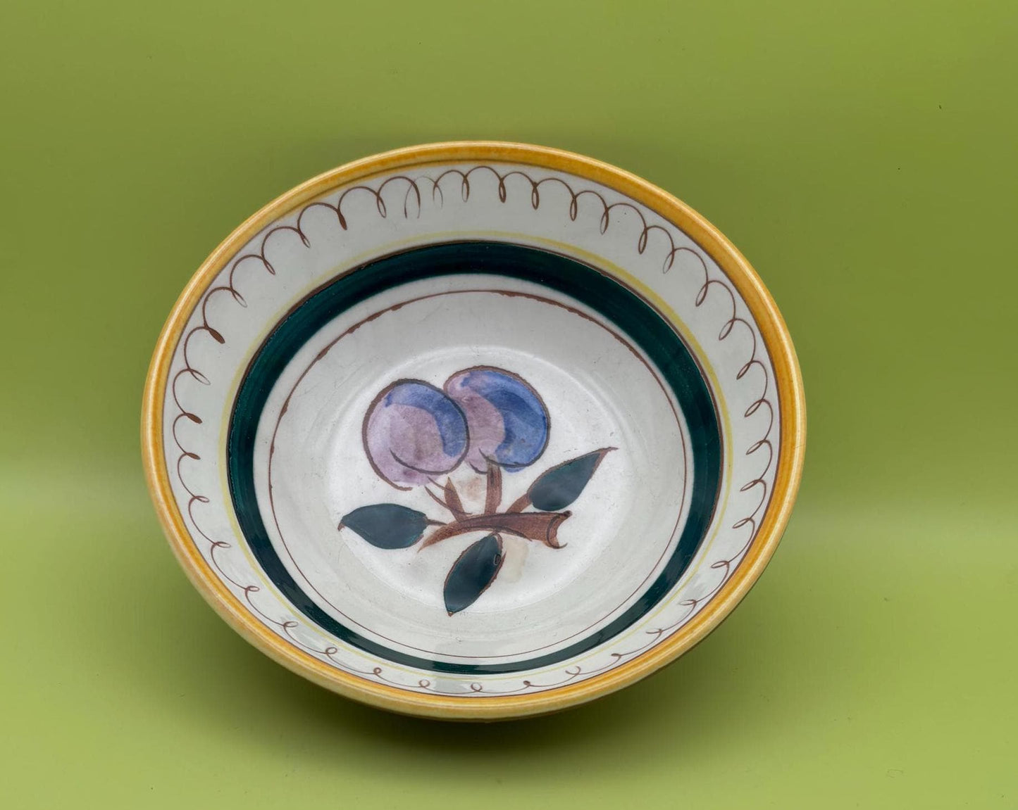 Stangl Pottery Bowl Fruit Design Potteries from Trenton, NJ Hand Painted Bowl Lover Antiques Vintage