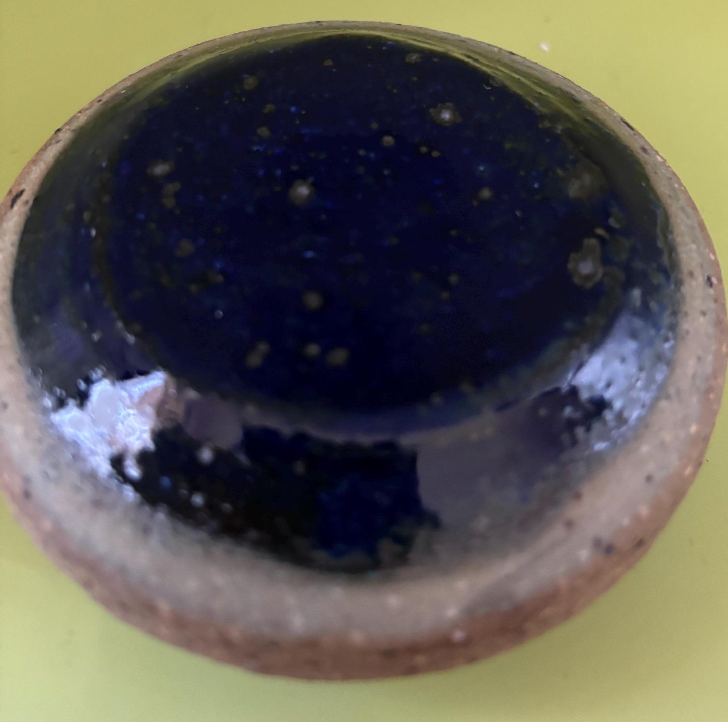 Vintage Mini Jug Pottery Piece with Cobalt Blue Lover Antiques and Vintage