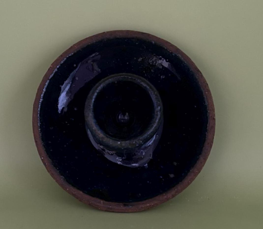 Vintage Mini Jug Pottery Piece with Cobalt Blue Lover Antiques and Vintage