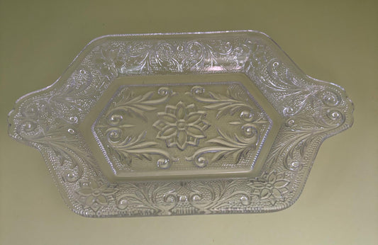 Vintage Imperial Glass Handle Pastry Tray Hors d'oeuvres Lover Antiques and Vintage
