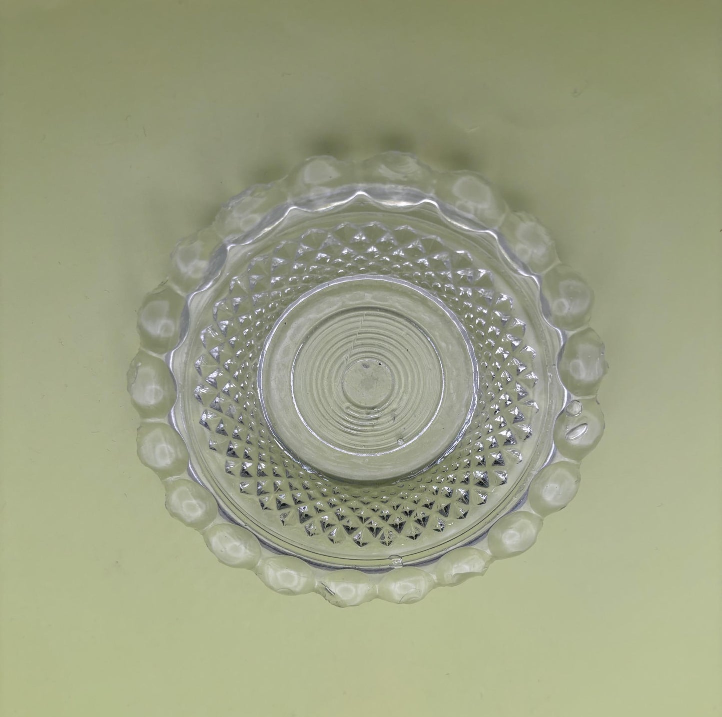 Antique Flint Beaded Glass Plate Lover Antiques and Vintage