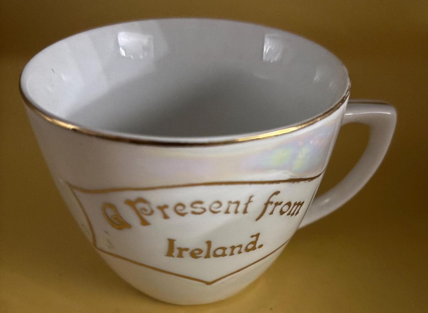 Vintage Tea Cup and Saucer Bone China Made in Germany “A Present From Ireland” Lover Antiques and Vintage