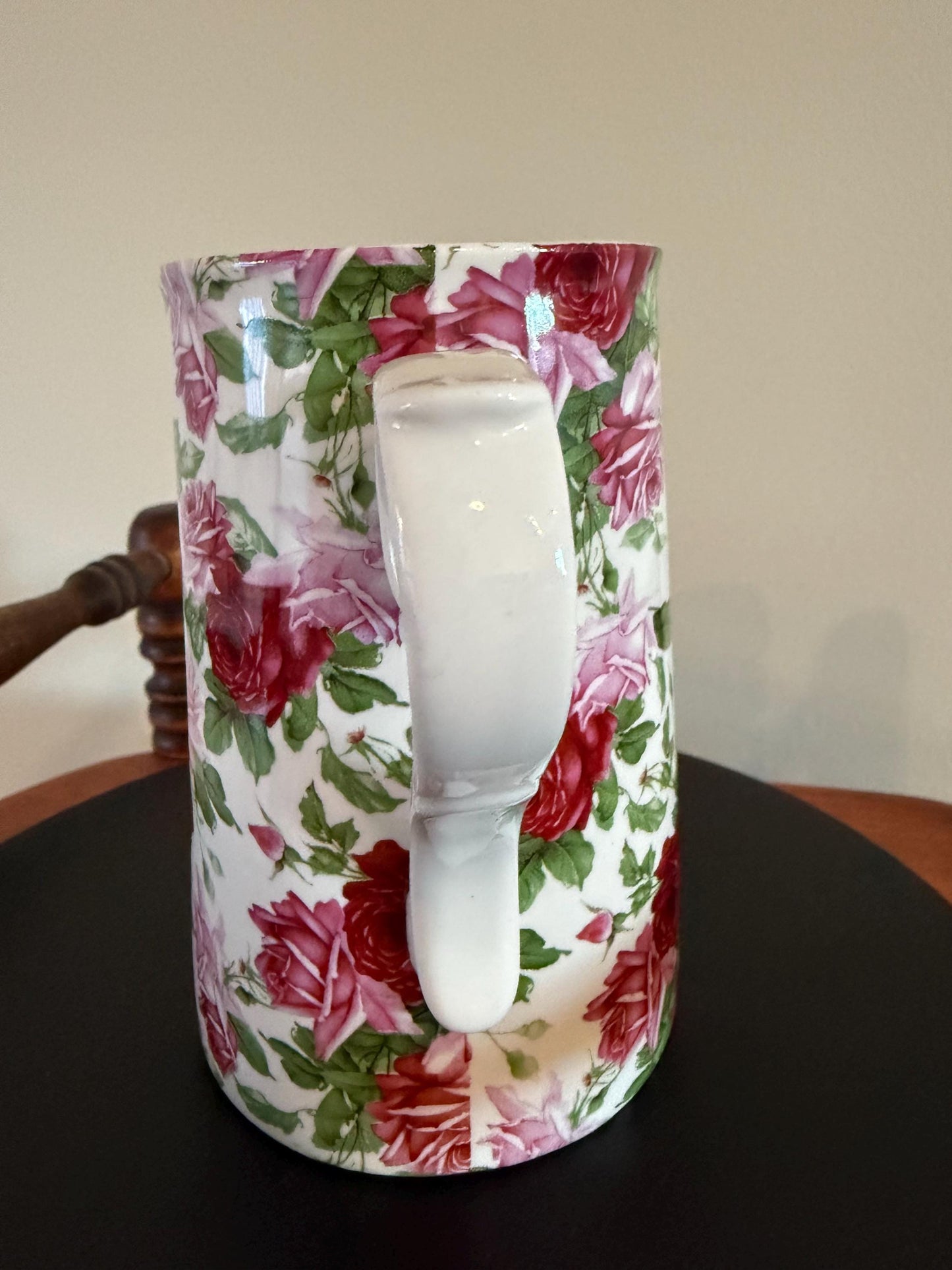 Vintage Fine Porcelain Creamer with Pink Rose Pattern Mini Pitcher Creamer Lover Antiques and Vintage