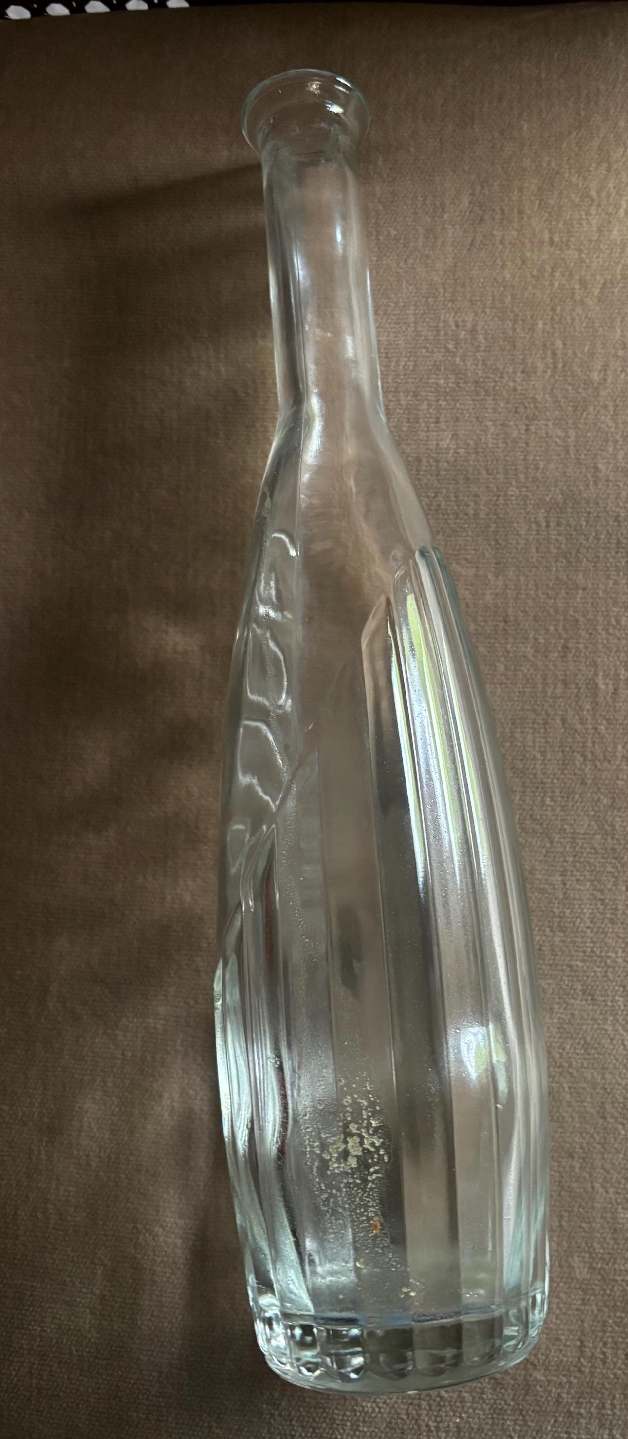 Vintage Tall Glass Bottle with 2000 on the Side Lover Antiques and Vintage