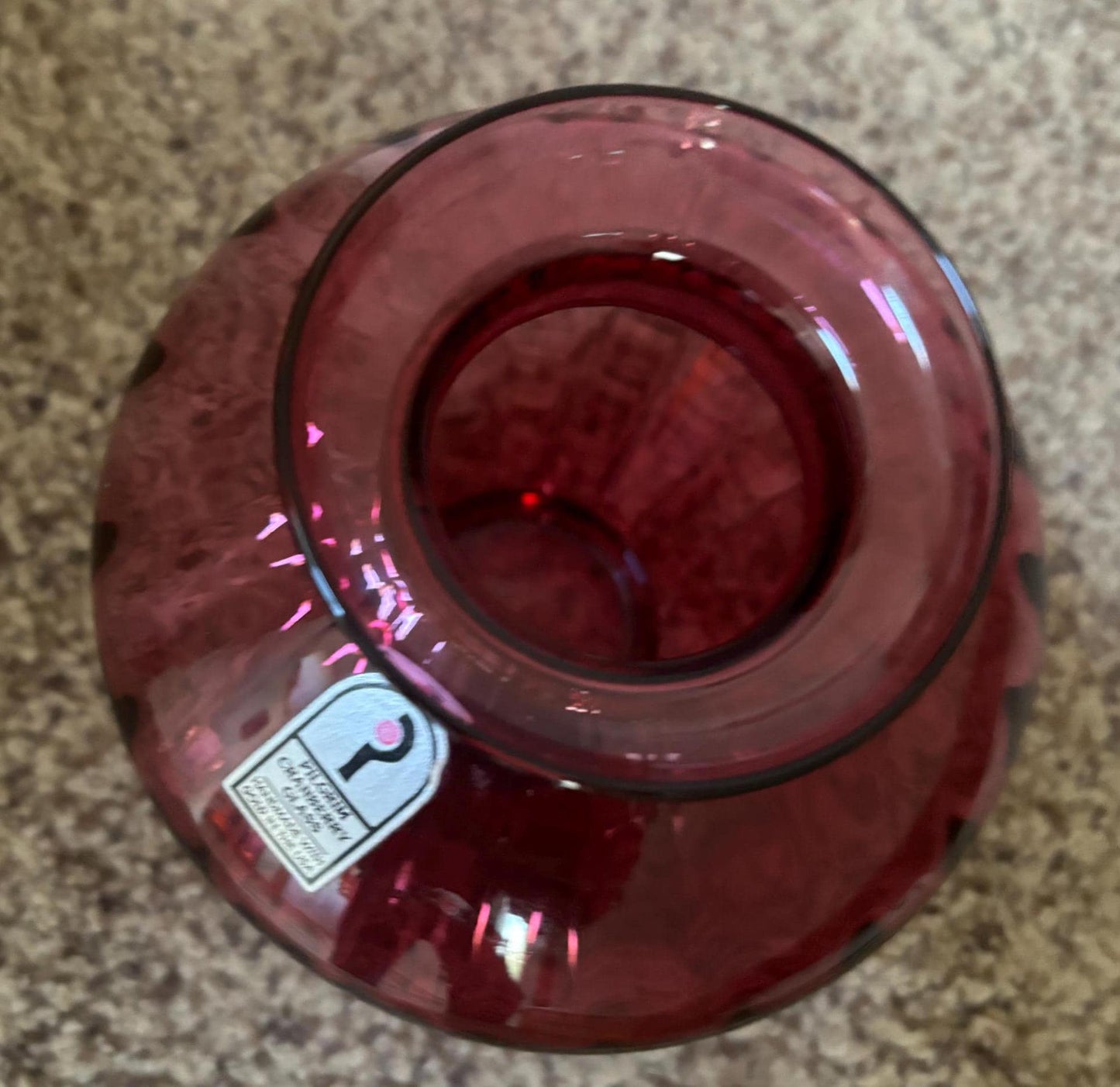 Vintage Pilgrim Cranberry Glass Vase Pink Glass Pink Rose Vase Art Glass Pilgrim Glass Fenton Glass Art Lover Antiques and Vintage