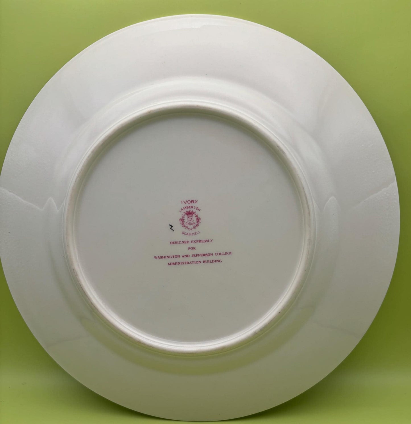 Vintage Washington and Jefferson College Plate Historical Plates Lover Antiques