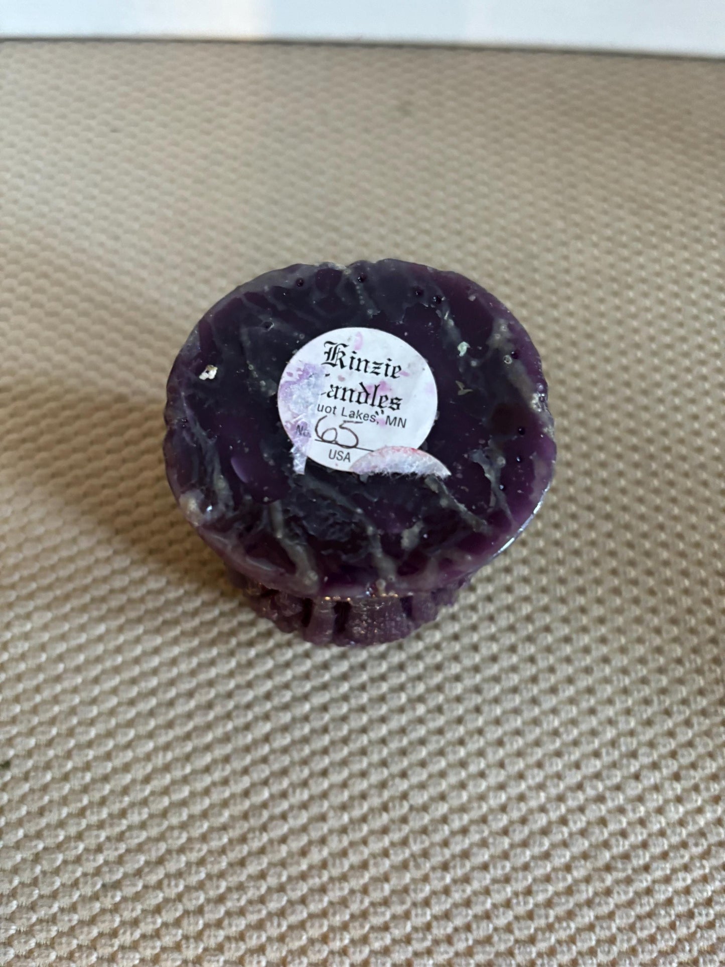 Vintage Kenzie Candles Set of 4 Candles 2 Purple 1 Green 1 White Collectible Candles Set 1 Lover Antiques and Vintage
