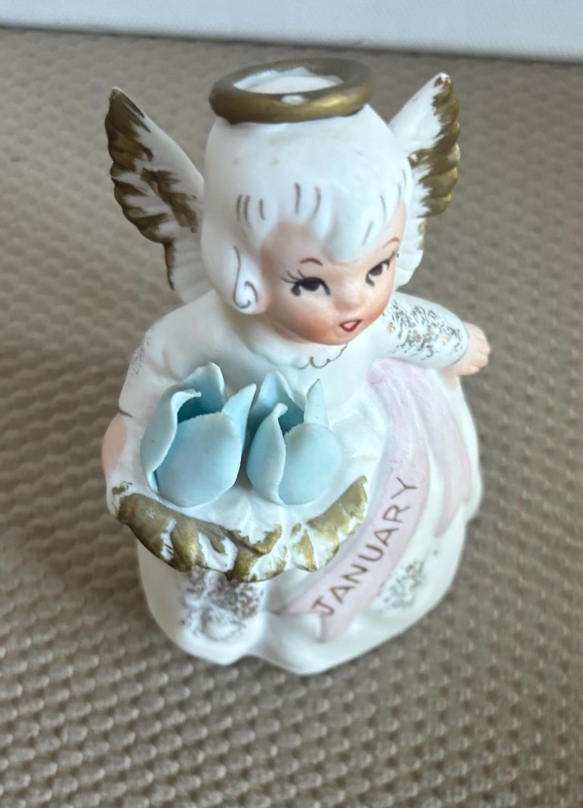 Vintage Lefton Capodimonte Roses Vase Hand Painted Porcelain Figurines Japanese Lover Antiques and Vintage